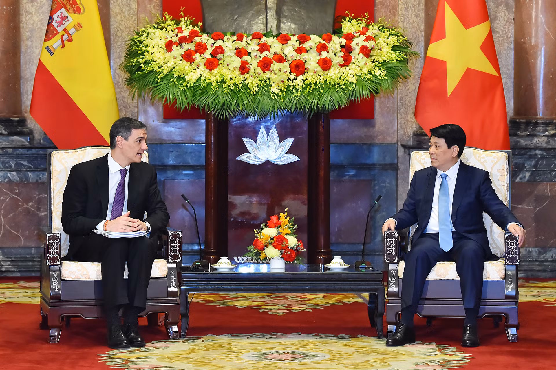 [Ảnh] Chủ tịch nước Lương Cường tiếp Thủ tướng Vương quốc Tây Ban Nha Pedro Sanchez ảnh 2