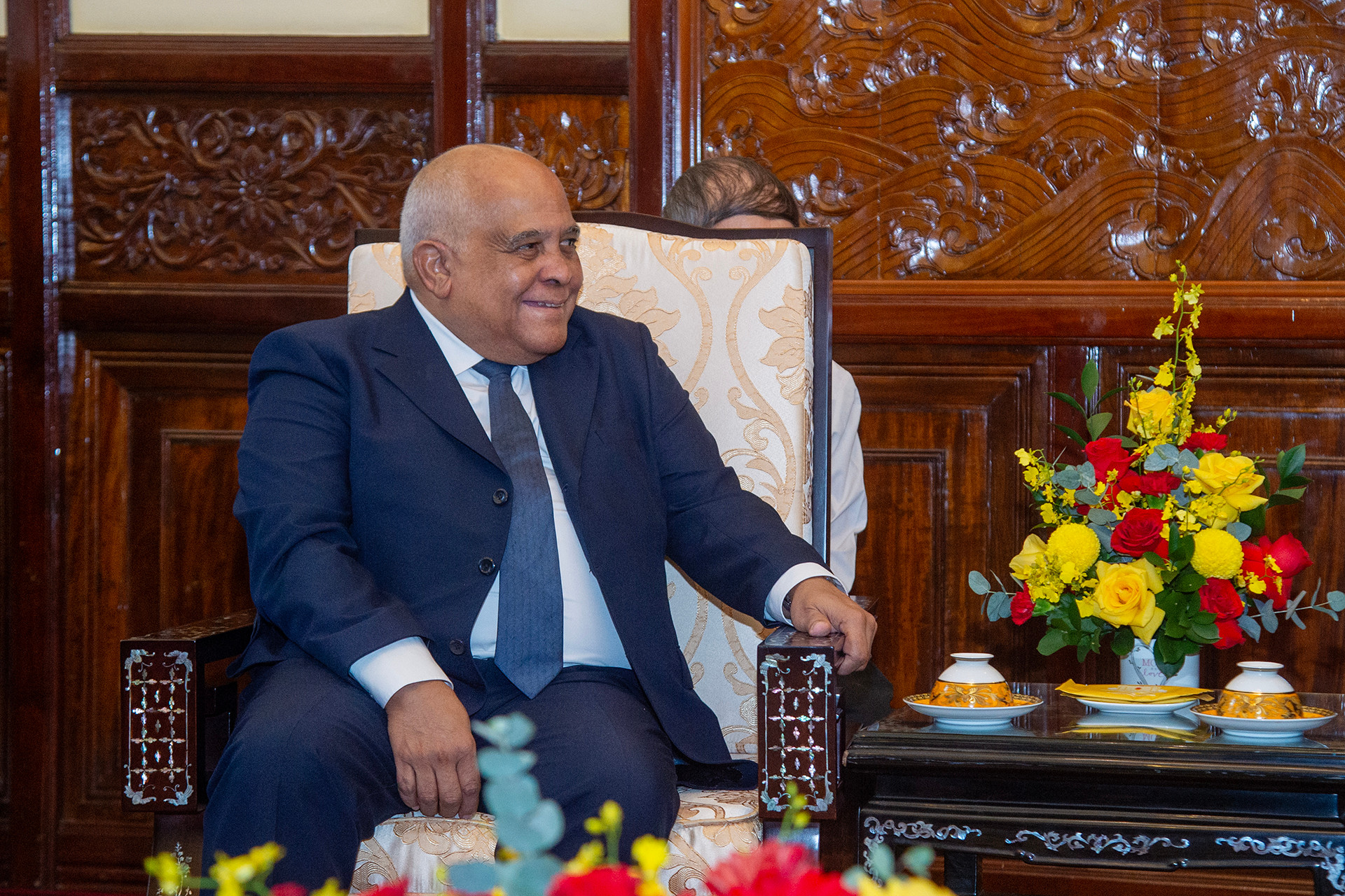 Đại sứ Cuba tại Việt Nam Orlando Nicolás Hernández Guillén phát biểu đáp từ Chủ tịch nước Lương Cường.