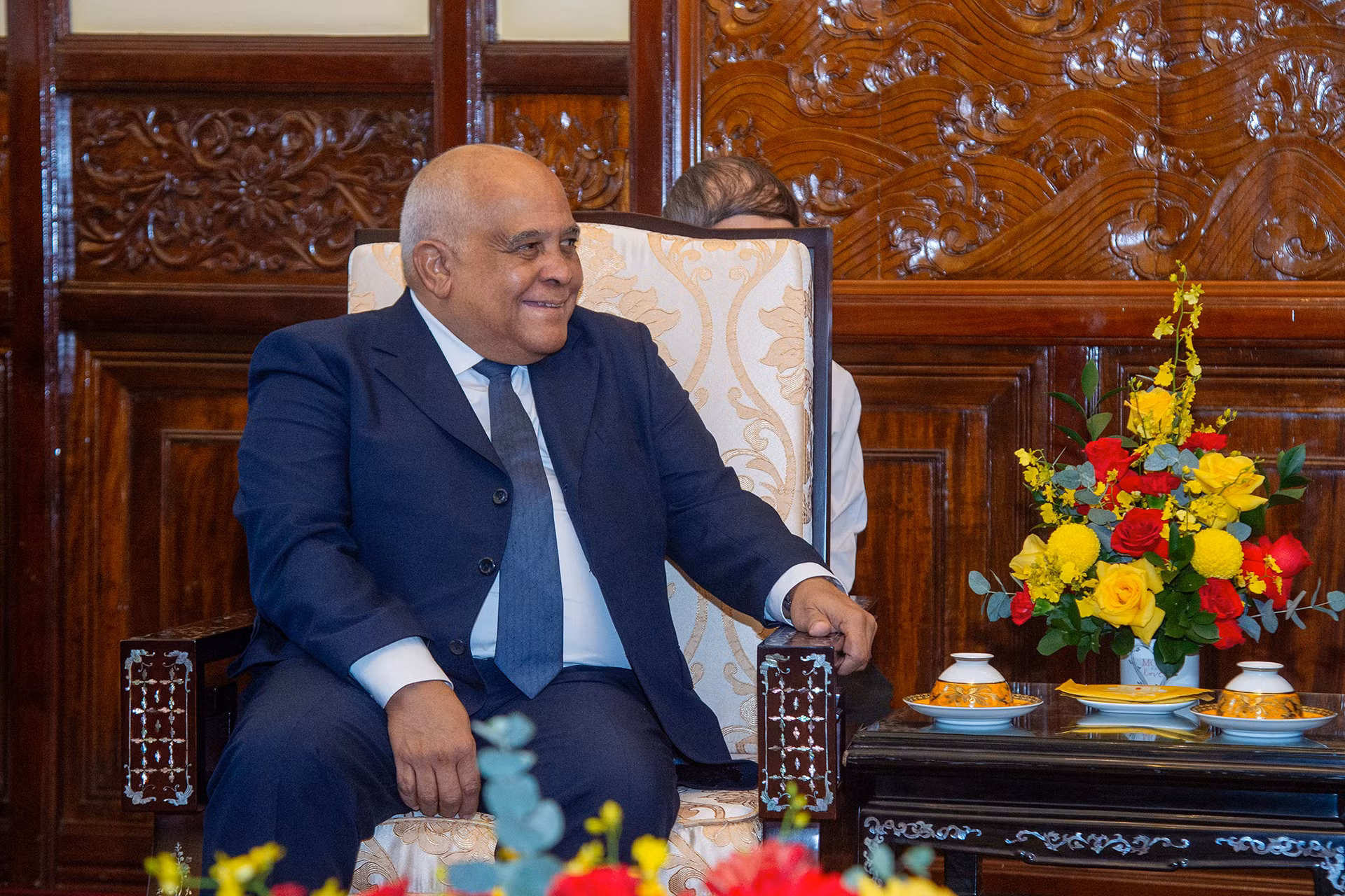 Đại sứ Cuba tại Việt Nam Orlando Nicolás Hernández Guillén phát biểu đáp từ Chủ tịch nước Lương Cường.