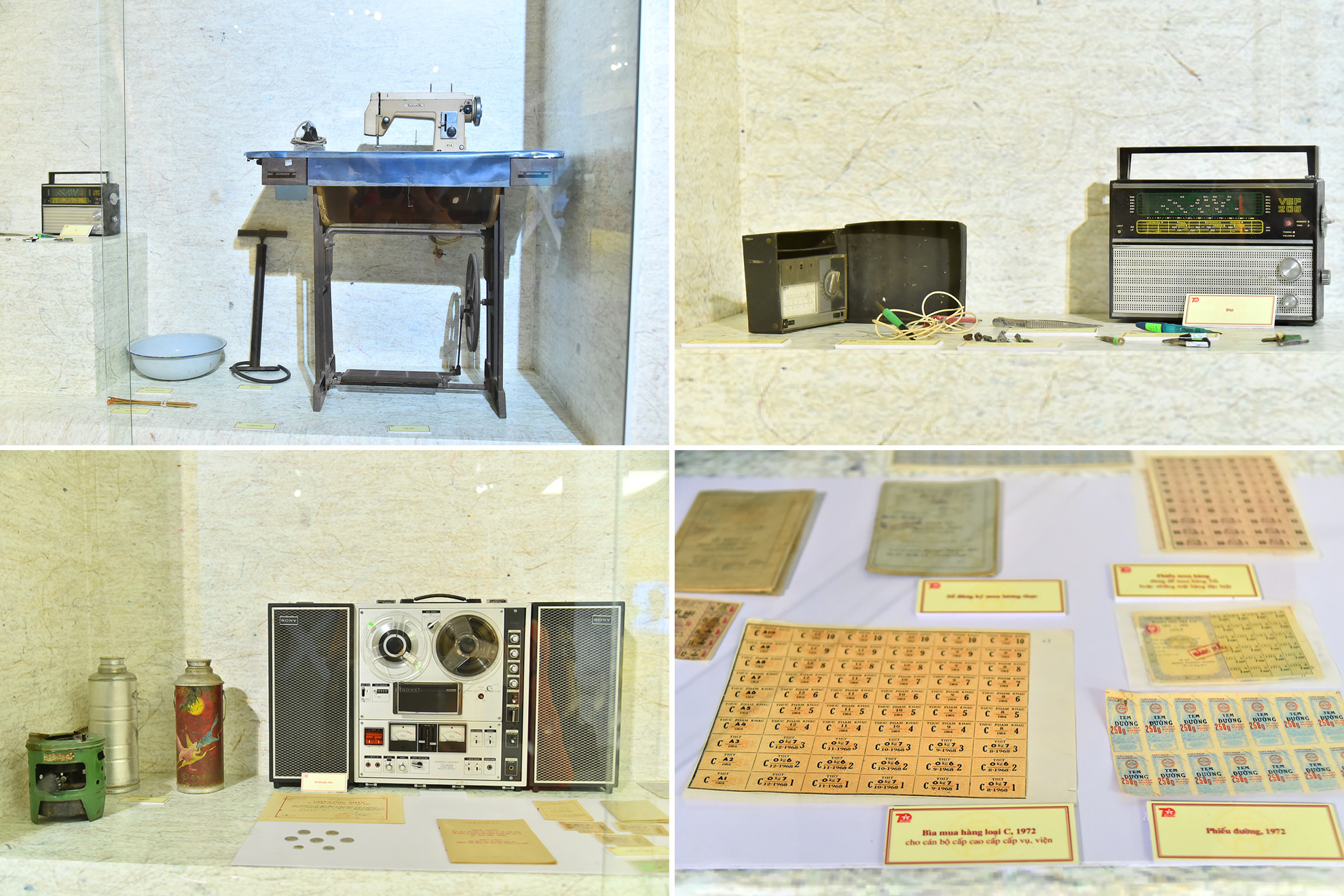 Những món đồ từ thời bao cấp của người Hà Nội được giới thiệu và trưng bày tại triển lãm. Những món đồ từ thời bao cấp của người Hà Nội được giới thiệu và trưng bày tại triển lãm.