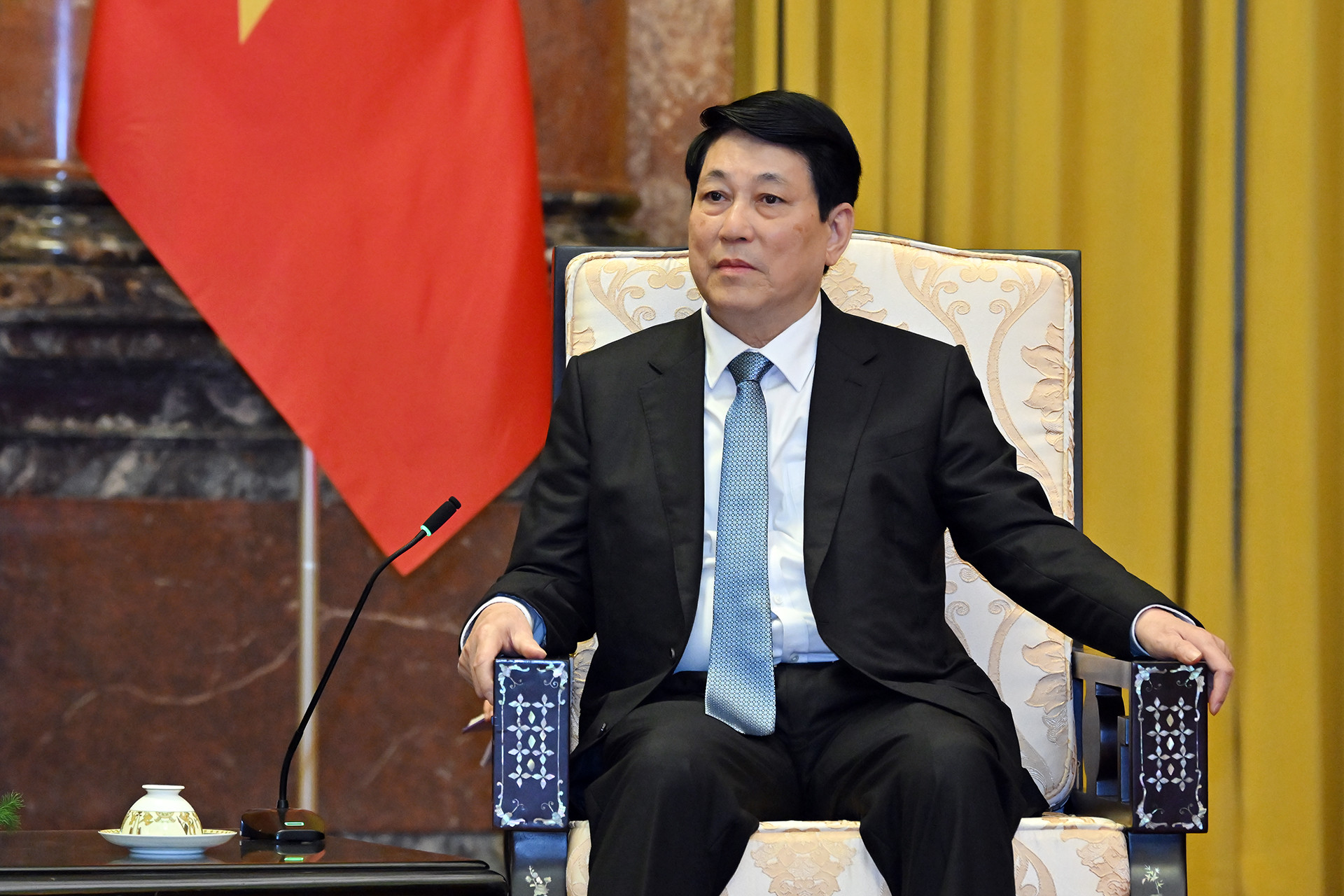 [Ảnh] Chủ tịch nước Lương Cường tiếp Thủ tướng Lào Sonexay Siphandone ảnh 3