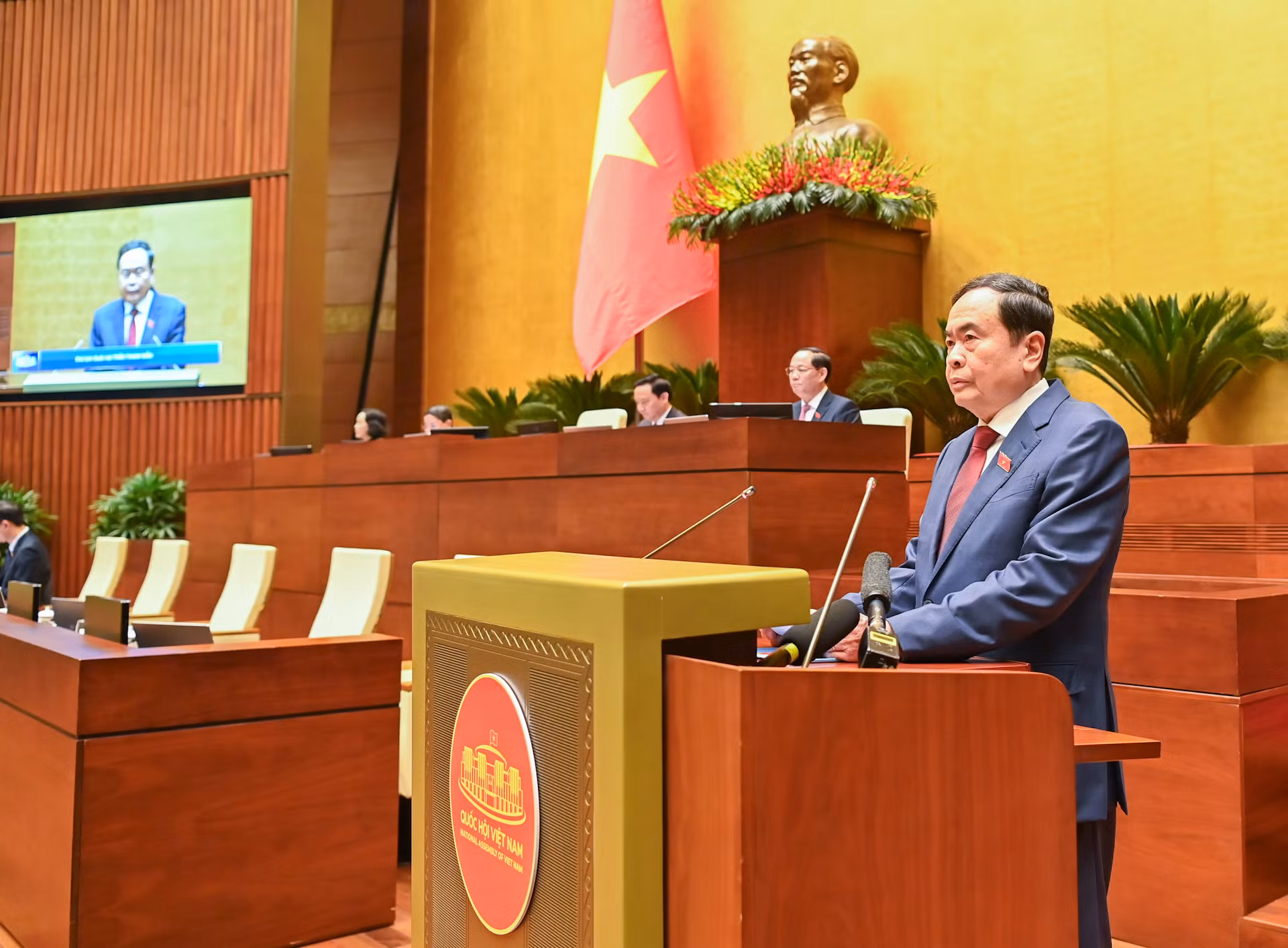 Chủ tịch Quốc hội Trần Thanh Mẫn phát biểu khai mạc Kỳ họp bất thường lần thứ 9, Quốc hội khóa XV.