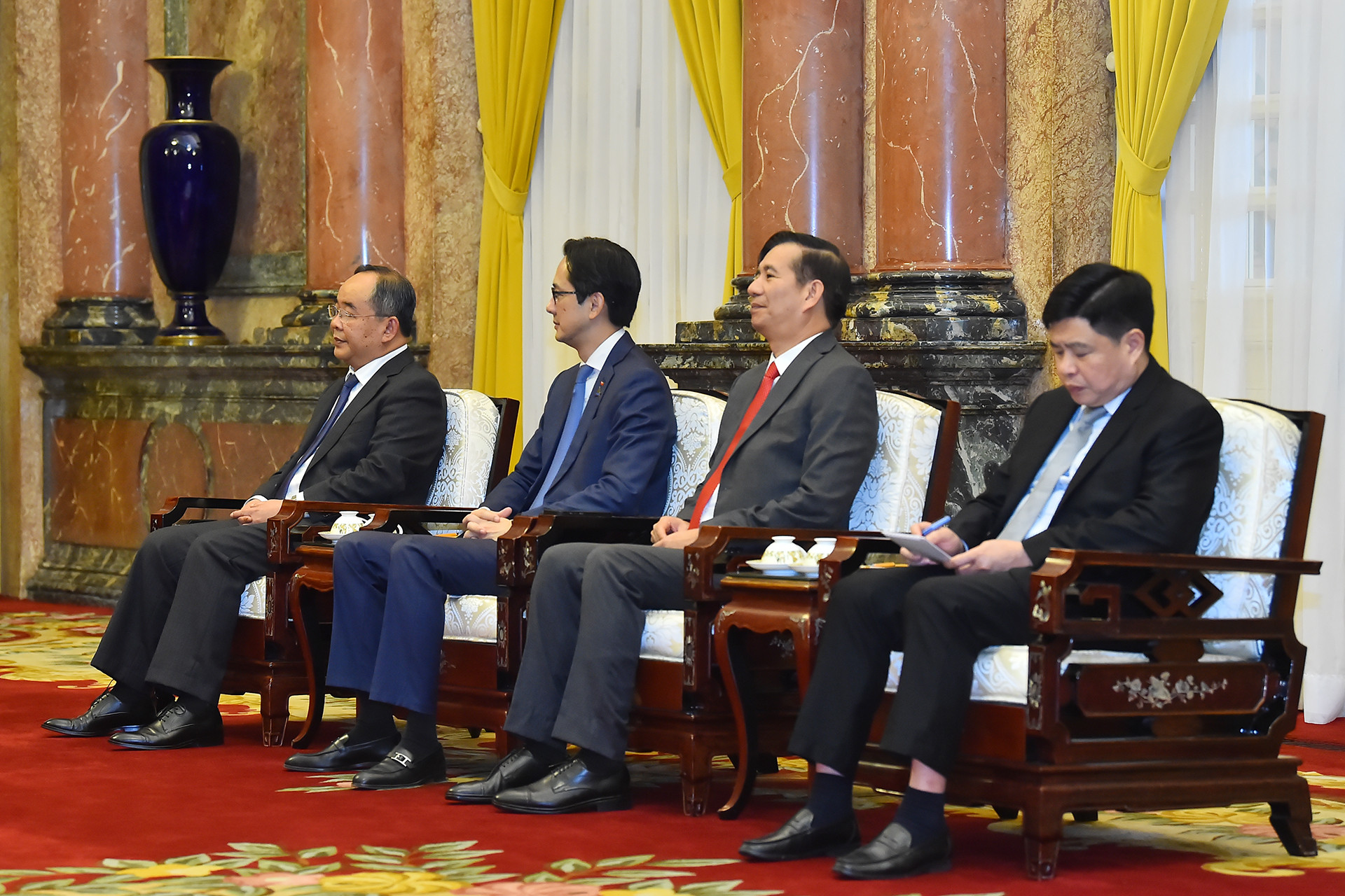 Các đại biểu Việt Nam tại buổi tiếp.