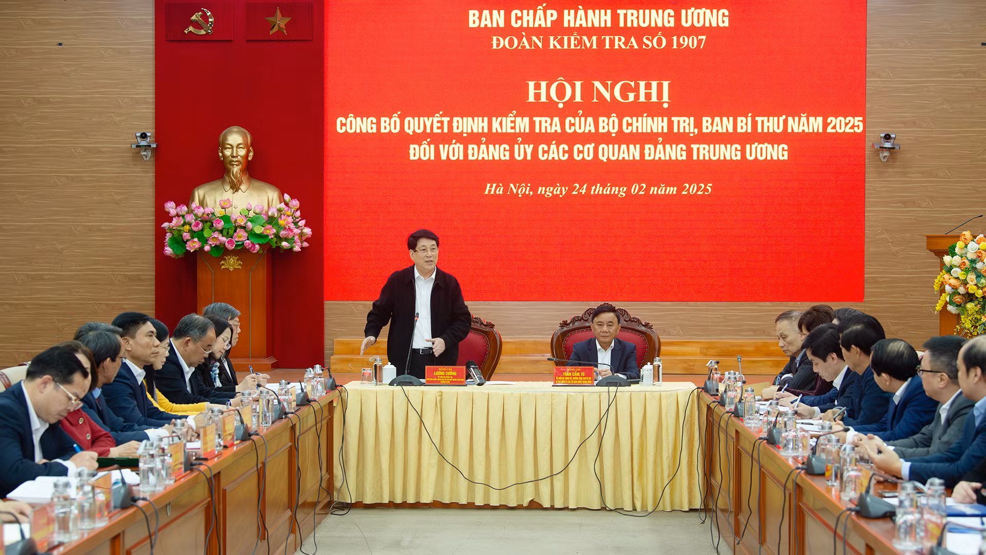 Chủ tịch nước Lương Cường chủ trì Hội nghị Công bố quyết định kiểm tra của Bộ Chính trị, Ban Bí thư đối với Đảng ủy các cơ quan Đảng Trung ương.