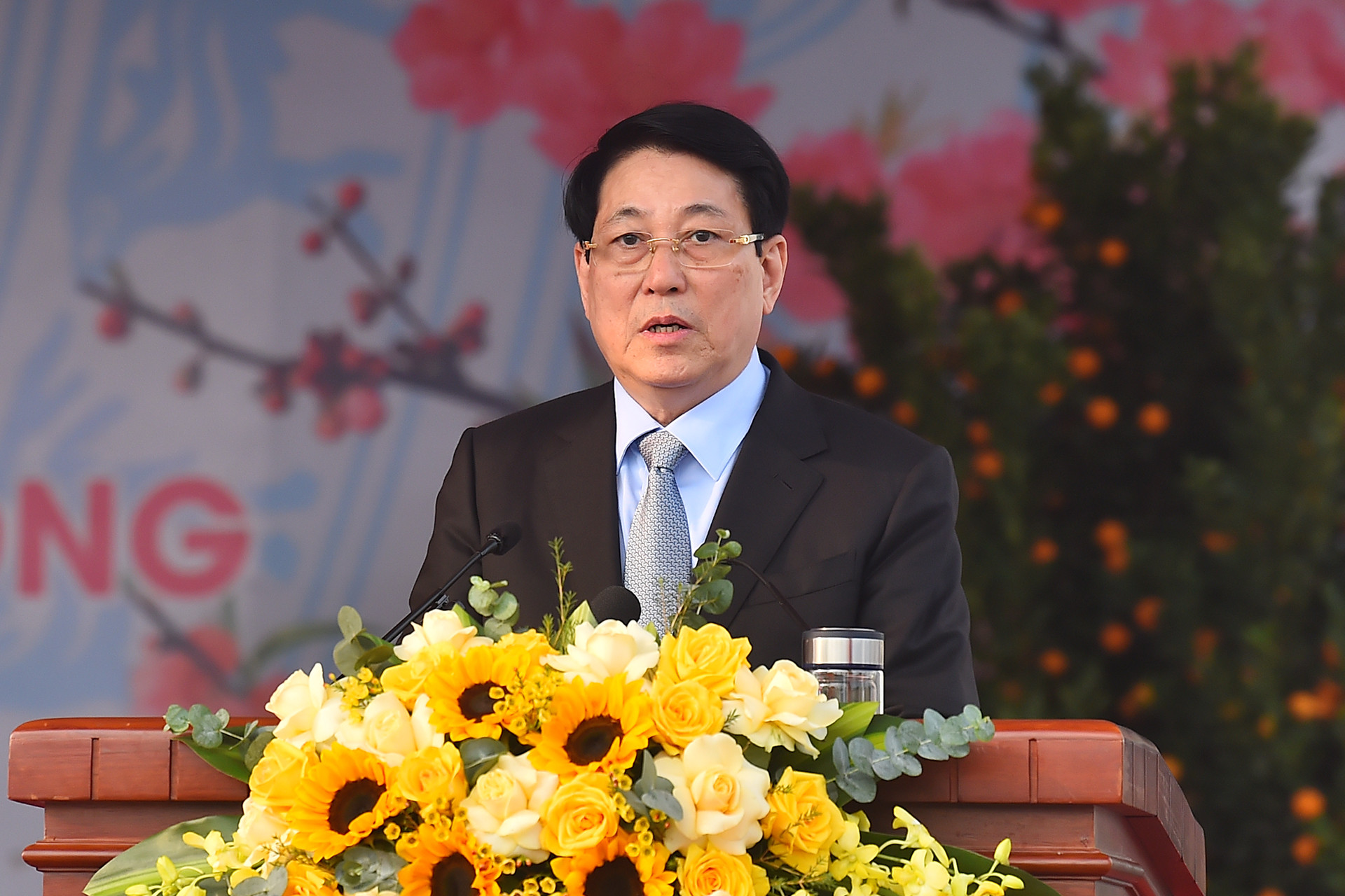 Chủ tịch nước Lương Cường phát biểu tại buổi lễ.