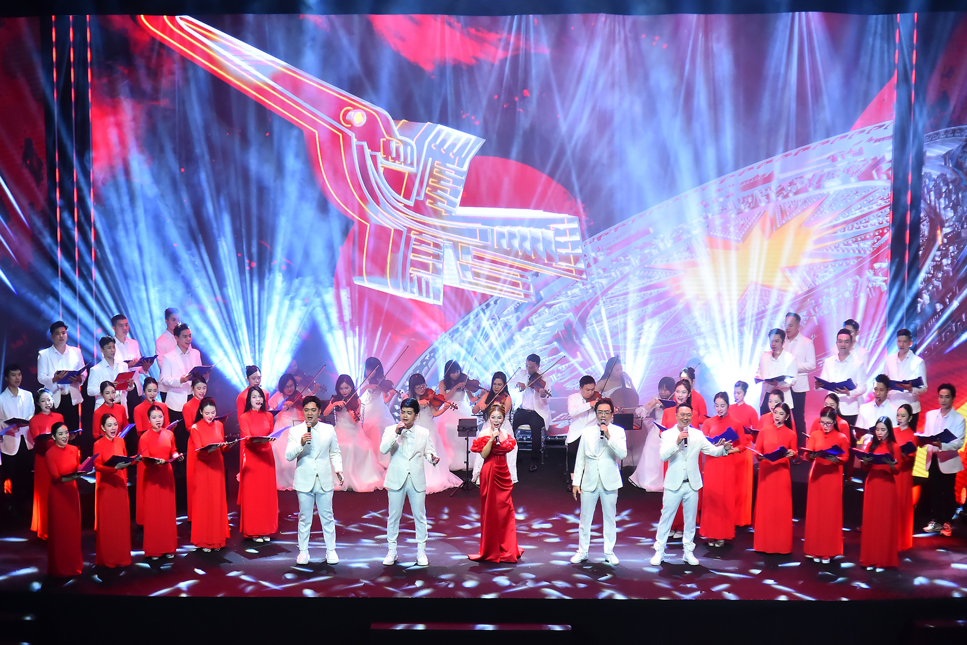 Tiết mục văn nghệ chào mừng buổi lễ.