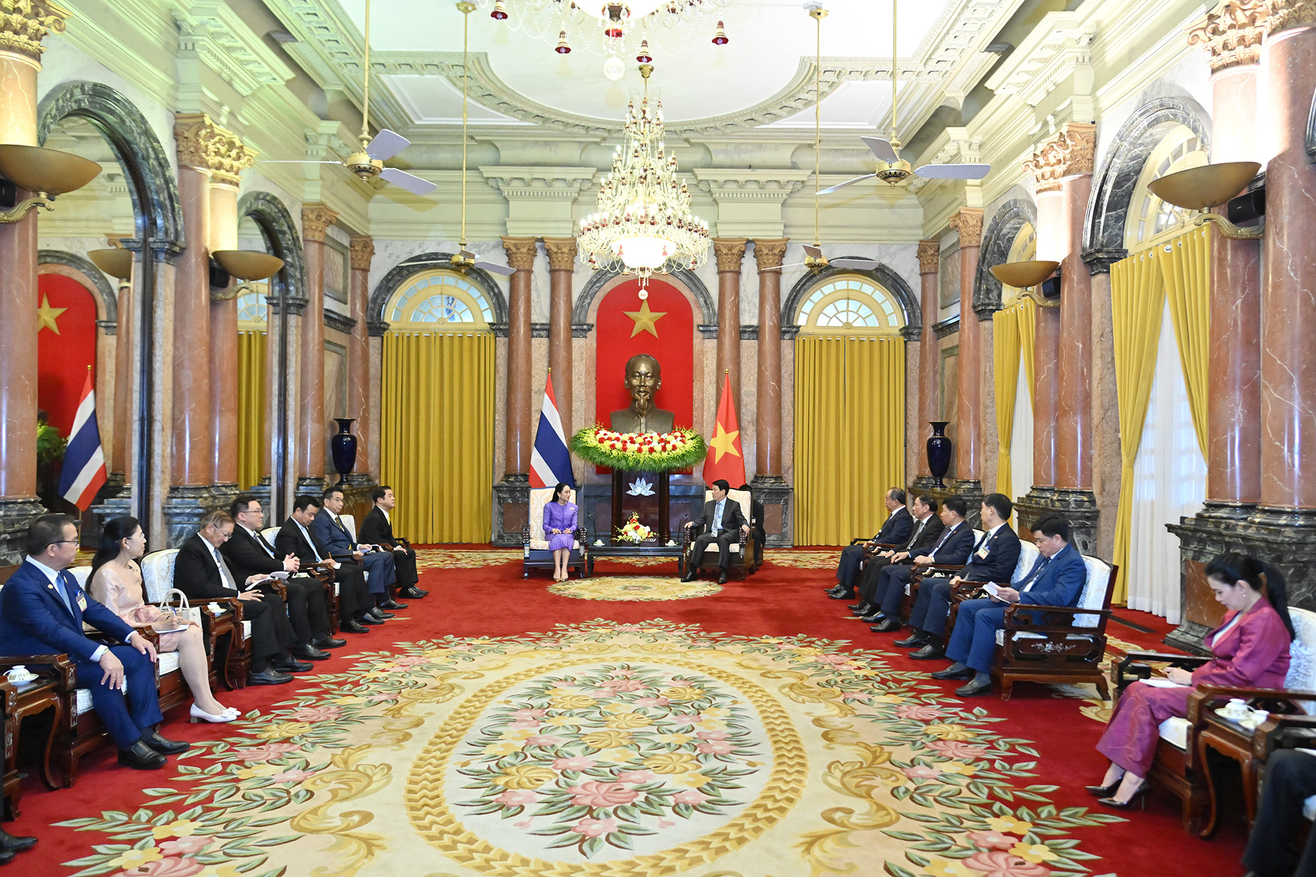 Quang cảnh buổi tiếp tại Phủ Chủ tịch.