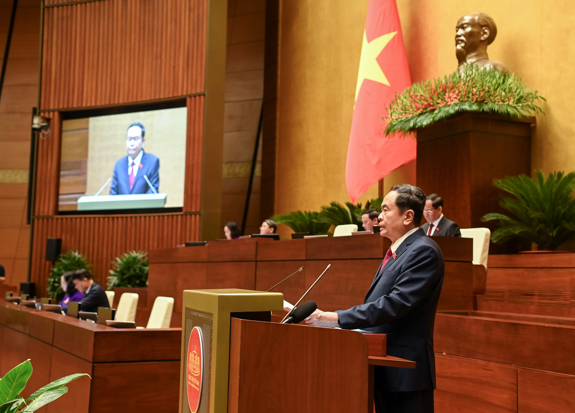 Chủ tịch Quốc hội Trần Thanh Mẫn phát biểu khai mạc kỳ họp.