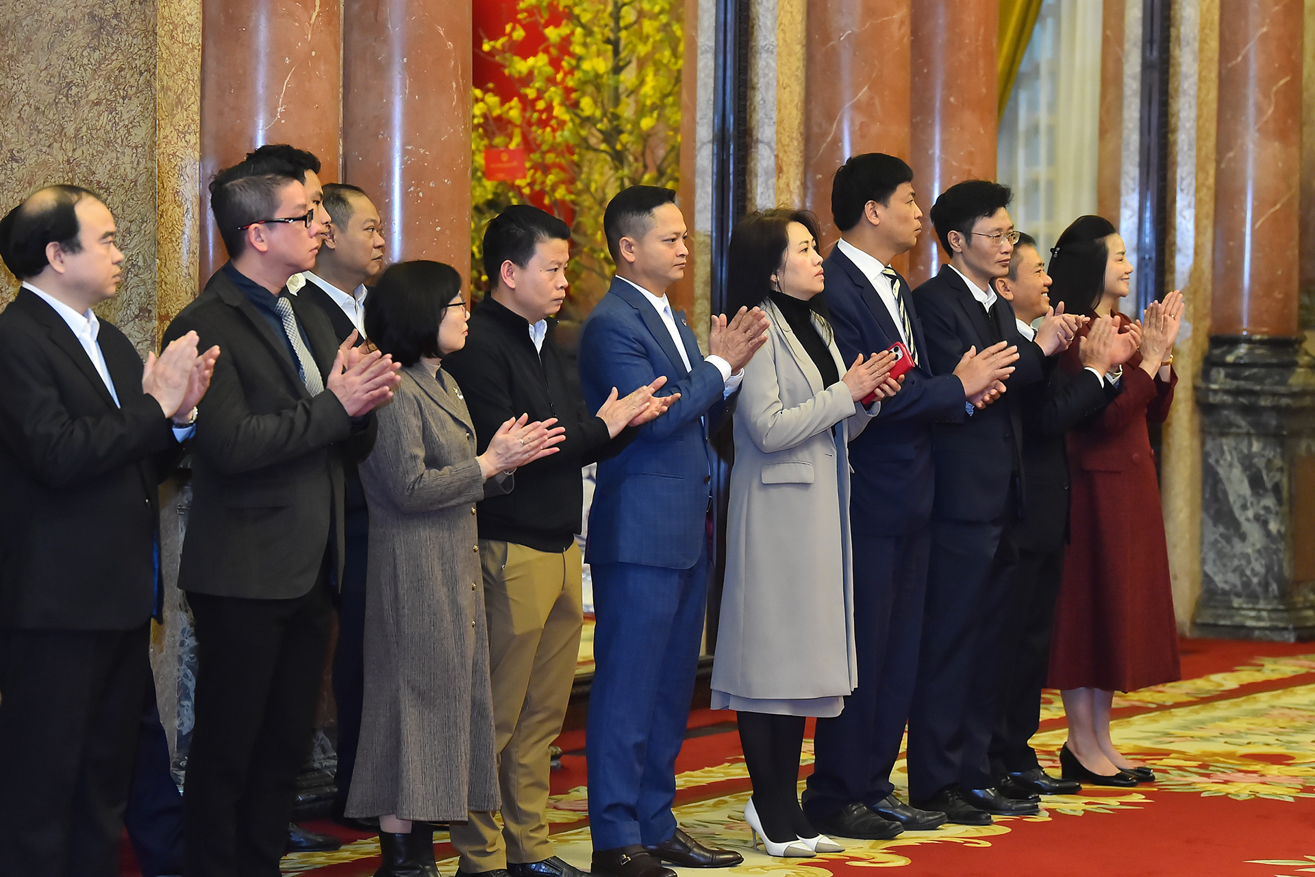 Cán bộ, nhân viên Văn phòng Chủ tịch nước tại buổi gặp mặt.