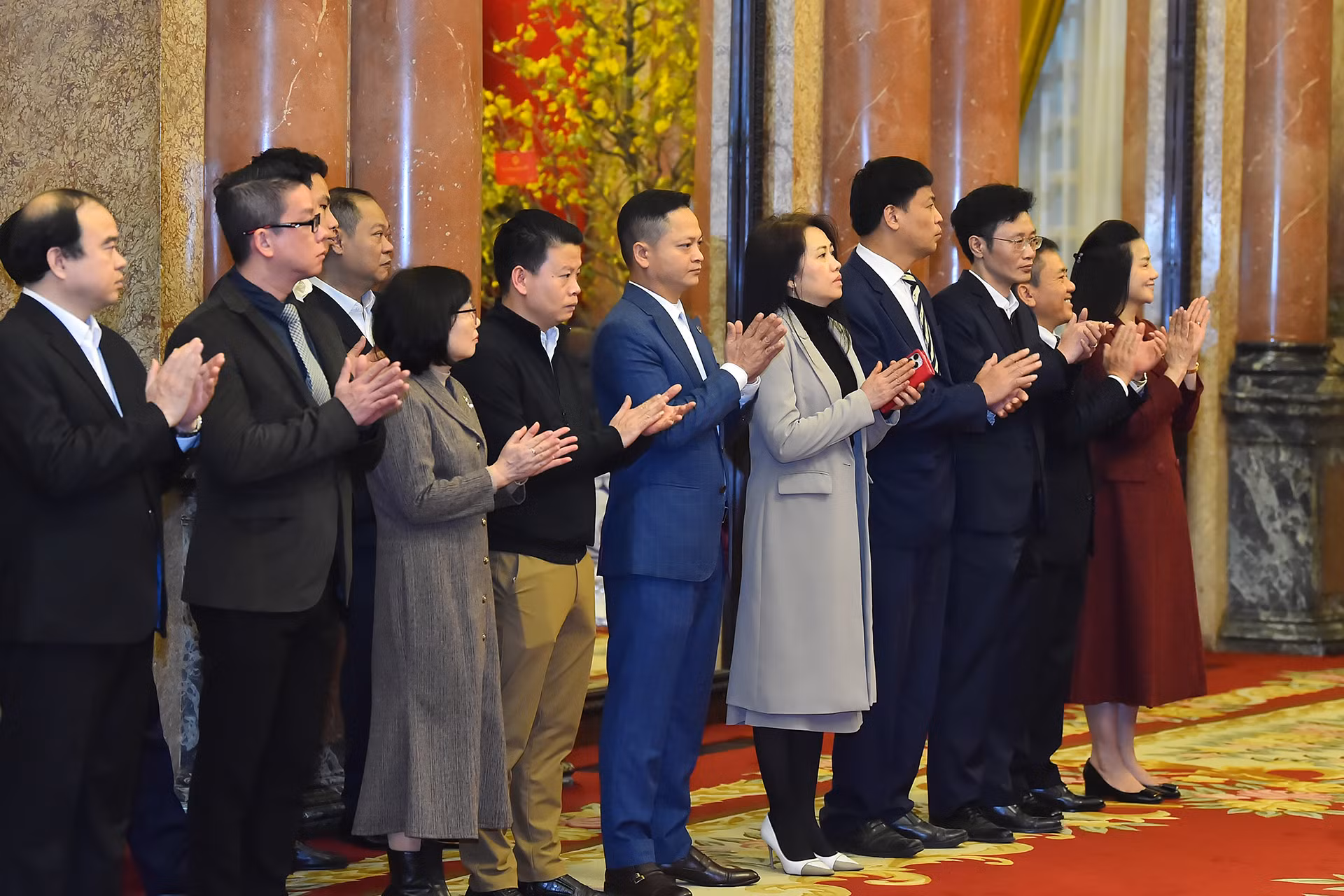 Cán bộ, nhân viên Văn phòng Chủ tịch nước tại buổi gặp mặt.