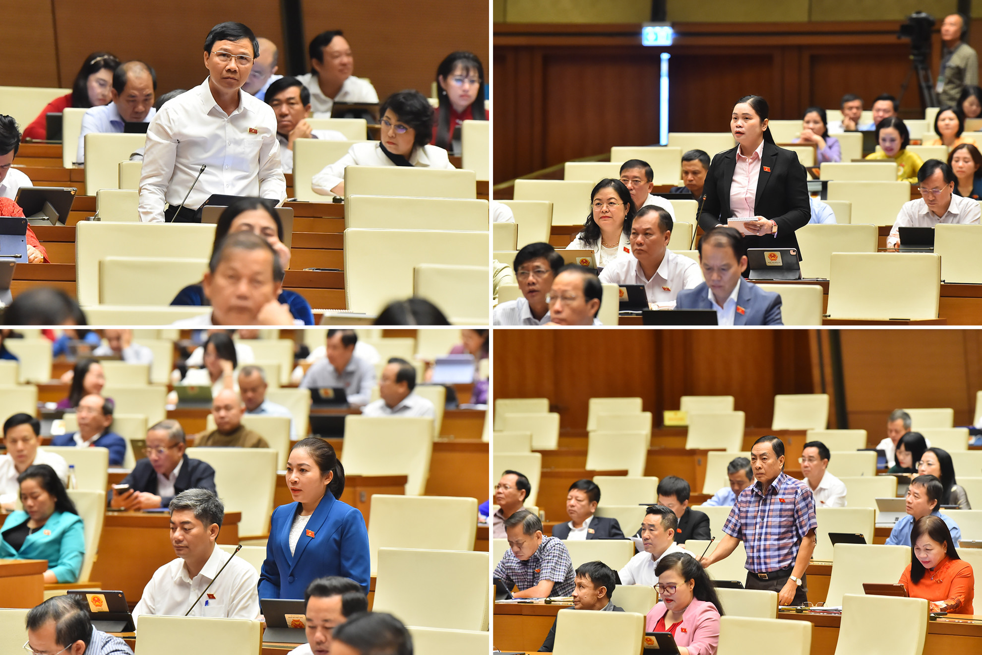 Đại biểu Quốc hội các tỉnh, thành phố đặt câu hỏi chất vấn Thống đốc Ngân hàng Nhà nước Việt Nam Nguyễn Thị Hồng.