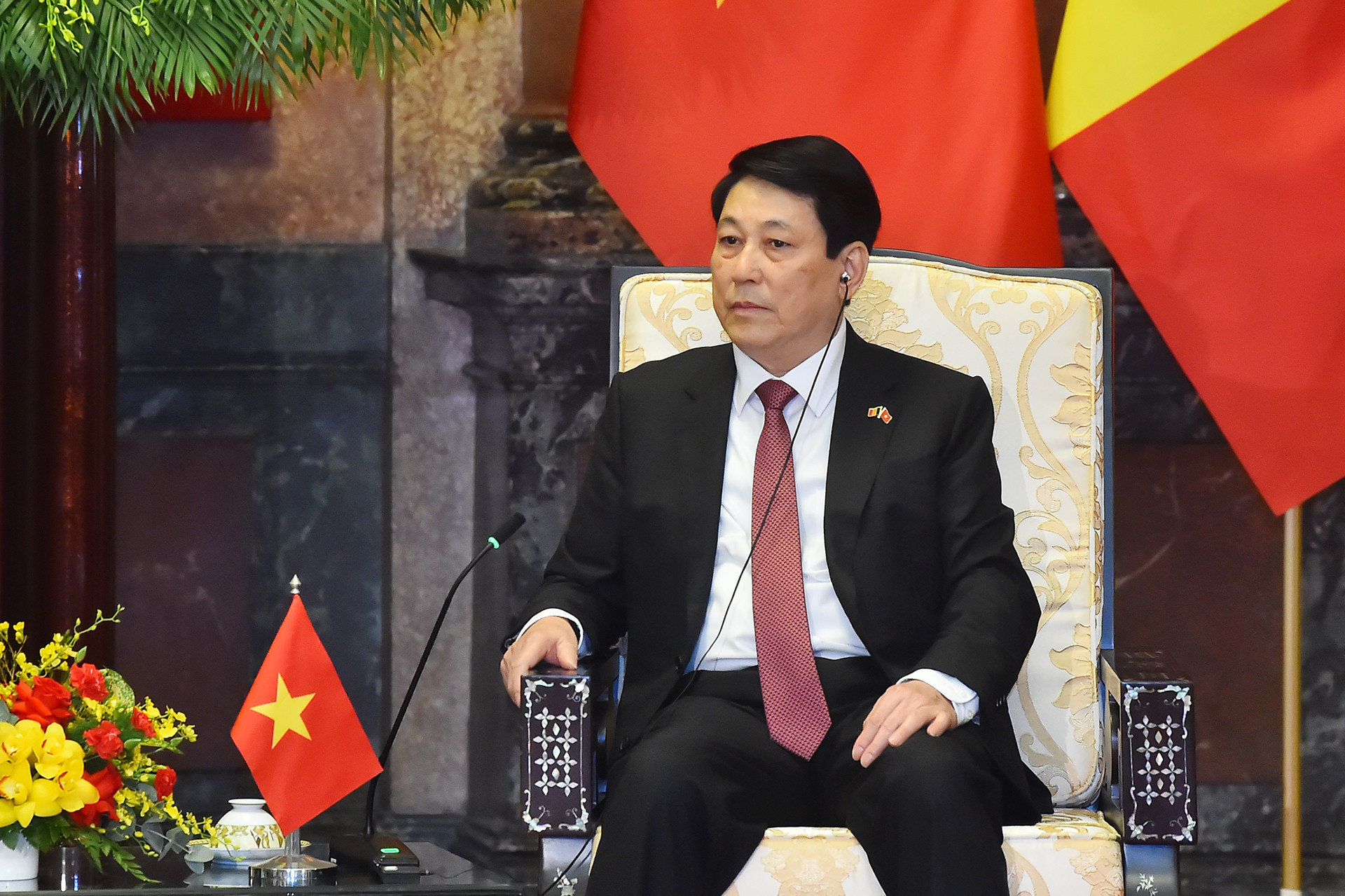 Chủ tịch nước Lương Cường phát biểu tại hội kiến.