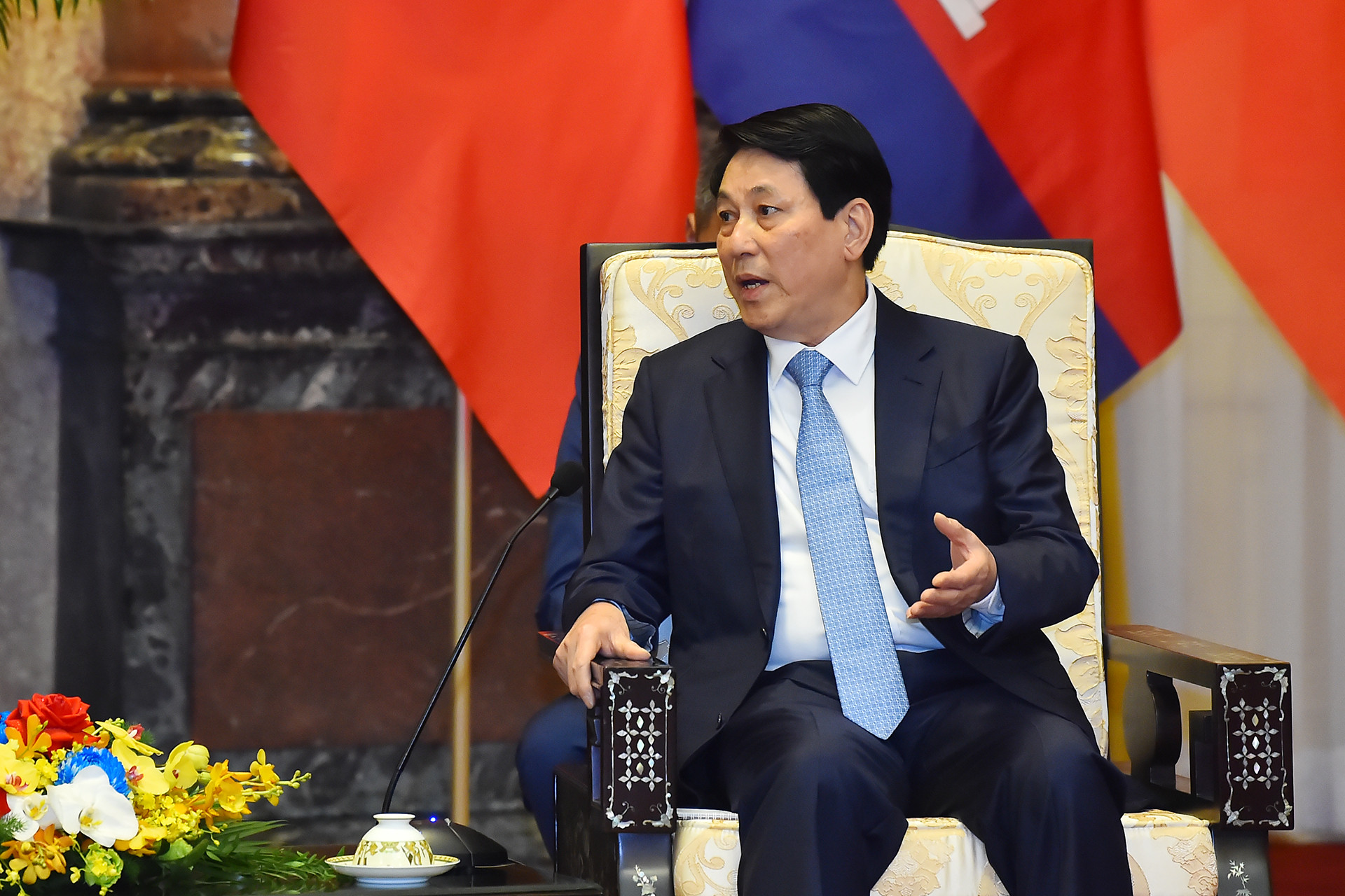 Chủ tịch nước Lương Cường phát biểu tại hội kiến.