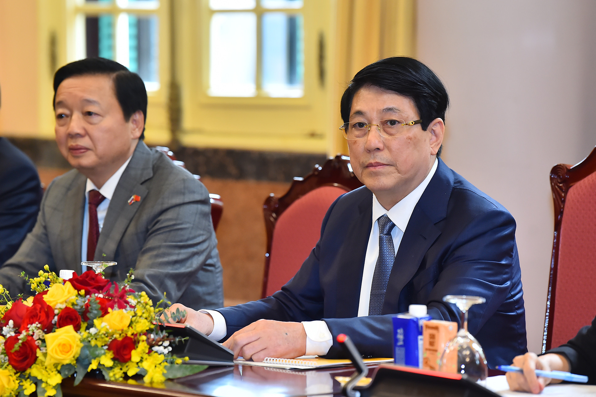 Chủ tịch nước Lương Cường phát biểu tại buổi tiếp.