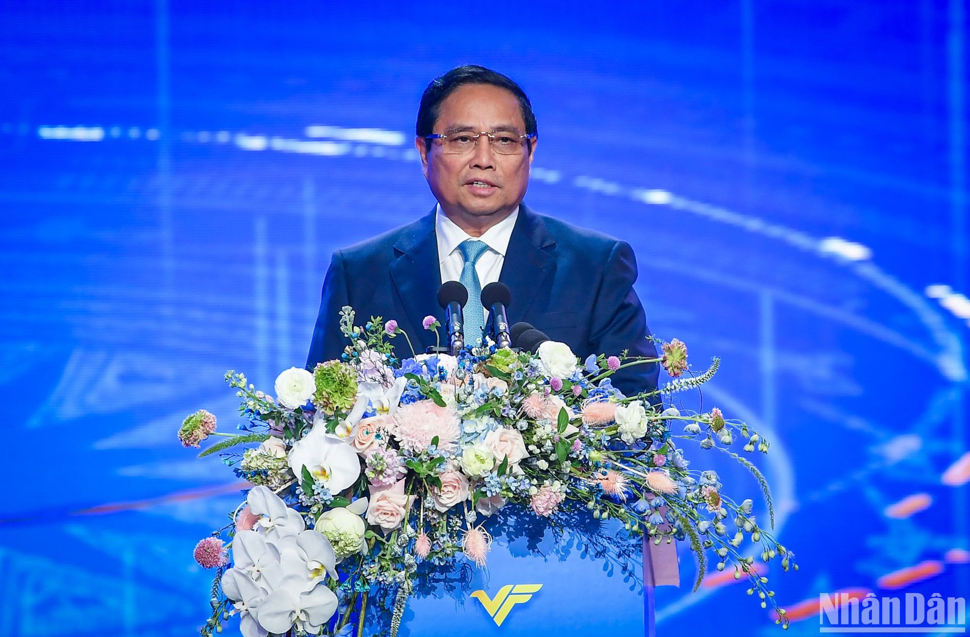 Phát biểu tại Lễ trao giải, Thủ tướng Phạm Minh Chính khẳng định, với phạm vi bao quát các lĩnh vực cốt lõi như khoa học máy tính, y tế công cộng, sức khoẻ toàn cầu, khoa học vật liệu và y học tái tạo, các công trình được vinh danh hôm nay đều là các sáng kiến đột phá, những giải pháp quan trọng giải quyết các thách thức chung mang tính toàn cầu, toàn dân và góp phần định hình tương lai của thế giới. (Ảnh: THÀNH ĐẠT)