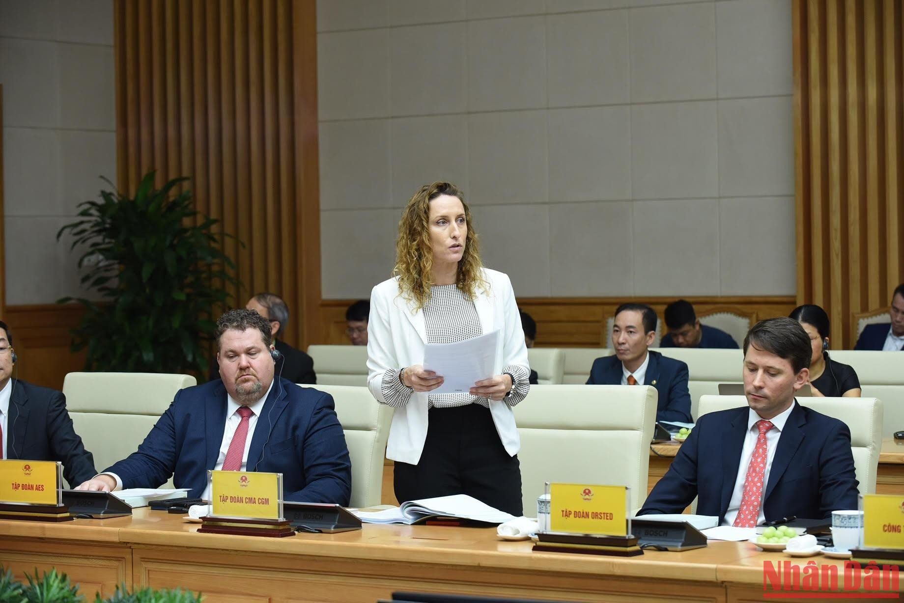 Đại diện tập đoàn CMA CGM phát biểu tại hội nghị. Đại diện tập đoàn CMA CGM phát biểu tại hội nghị.