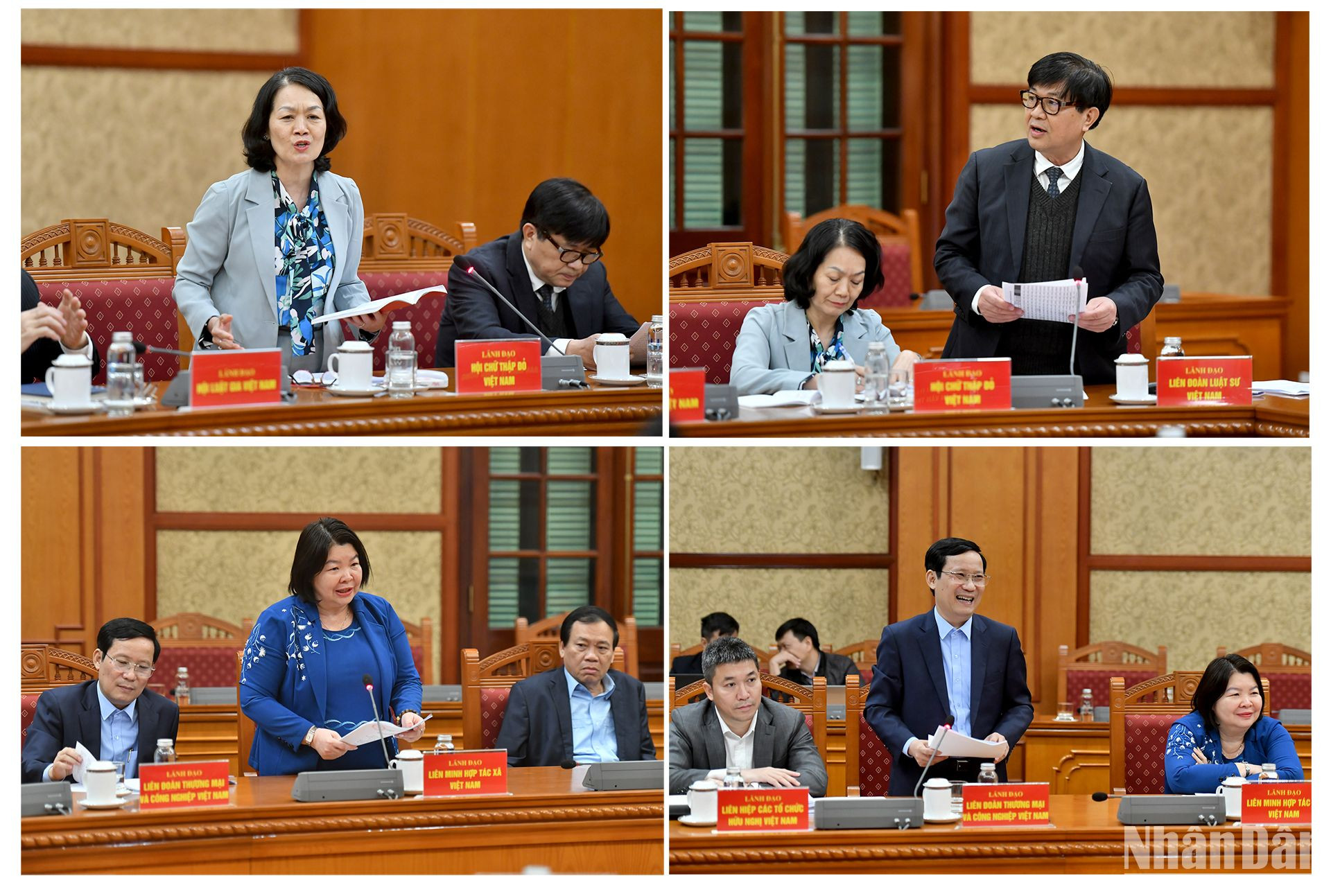 Lãnh đạo các hội quần chúng phát biểu tại hội nghị. Lãnh đạo các hội quần chúng phát biểu tại hội nghị.