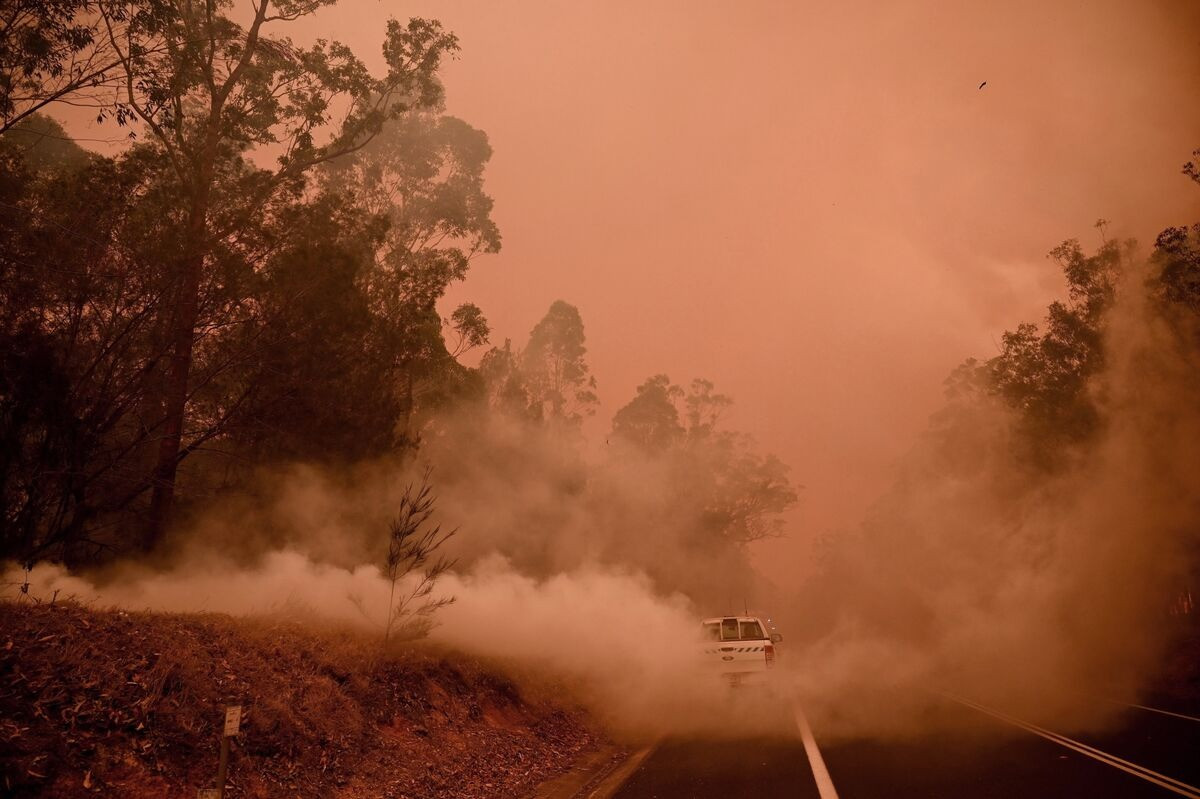 Đám khói dày đặc bốc lên từ một vụ cháy rừng ở Australia hồi tháng 1/2020. (Ảnh: Getty Images)