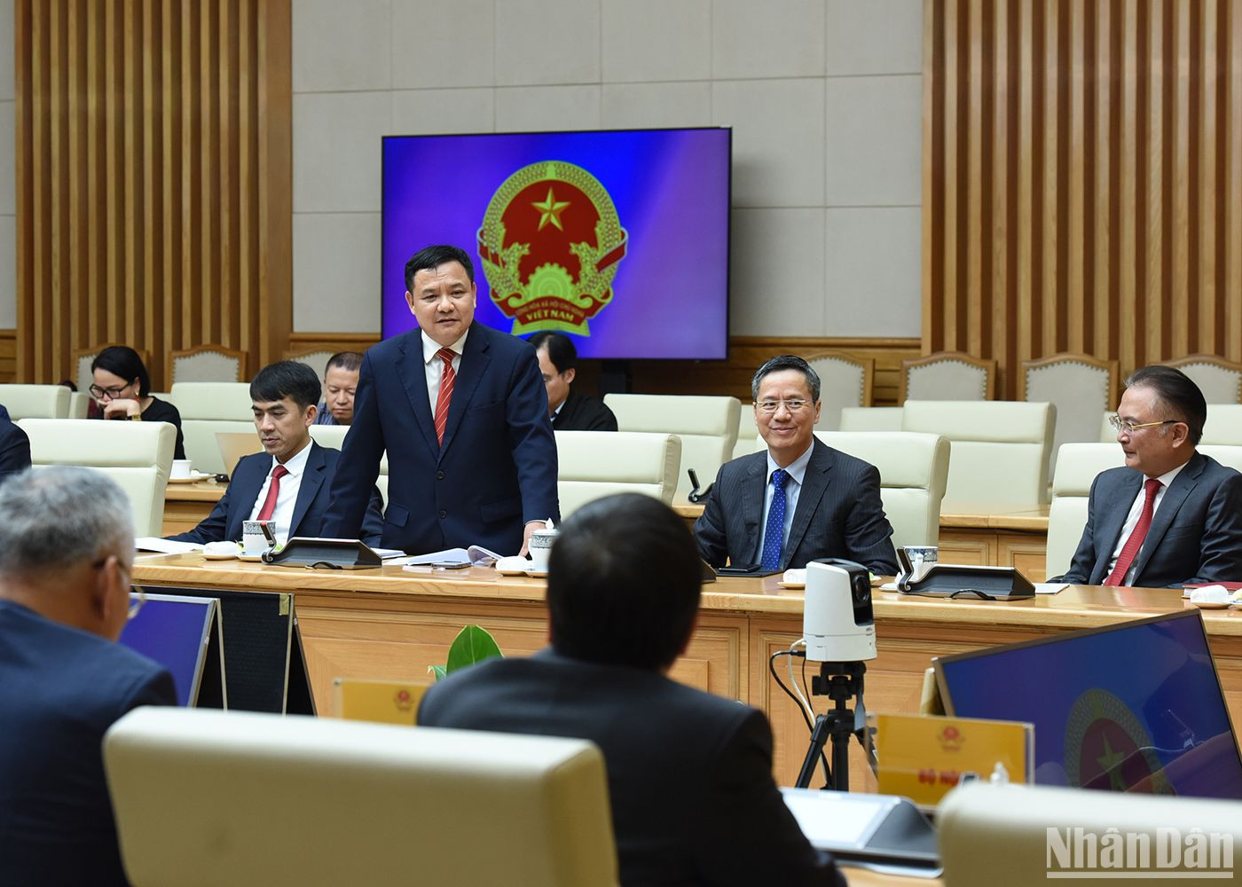 Đại sứ Bùi Văn Nghi tại Cộng hòa Liên bang Brazil, kiêm nhà nước đa sắc tộc Bolivia, Cộng hòa Peru, Cộng hòa hợp tác Guyana, Cộng hòa Suriname phát biểu.