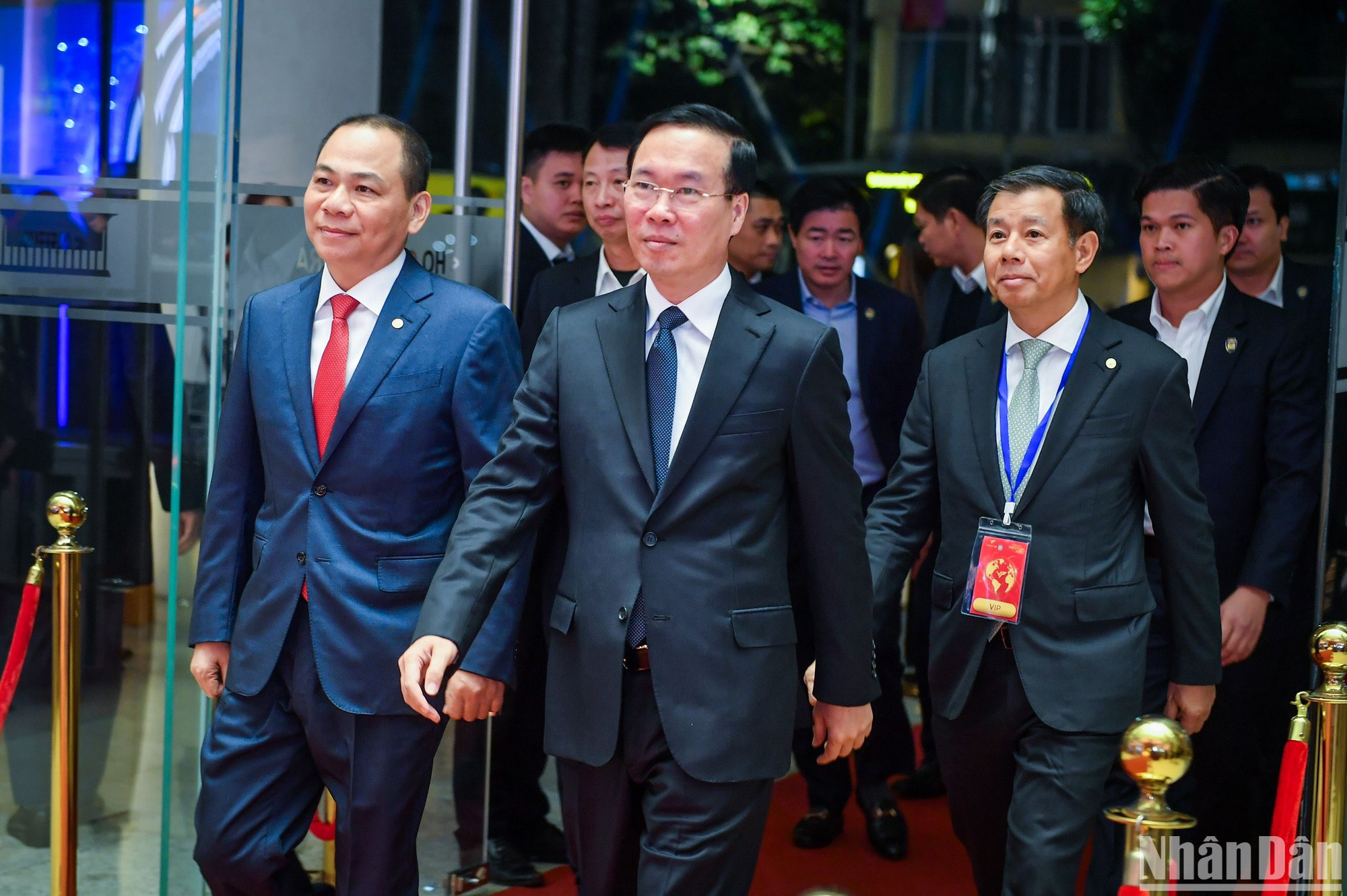 Chủ tịch nước Võ Văn Thưởng tới dự Lễ trao giải thưởng VinFuture 2023.