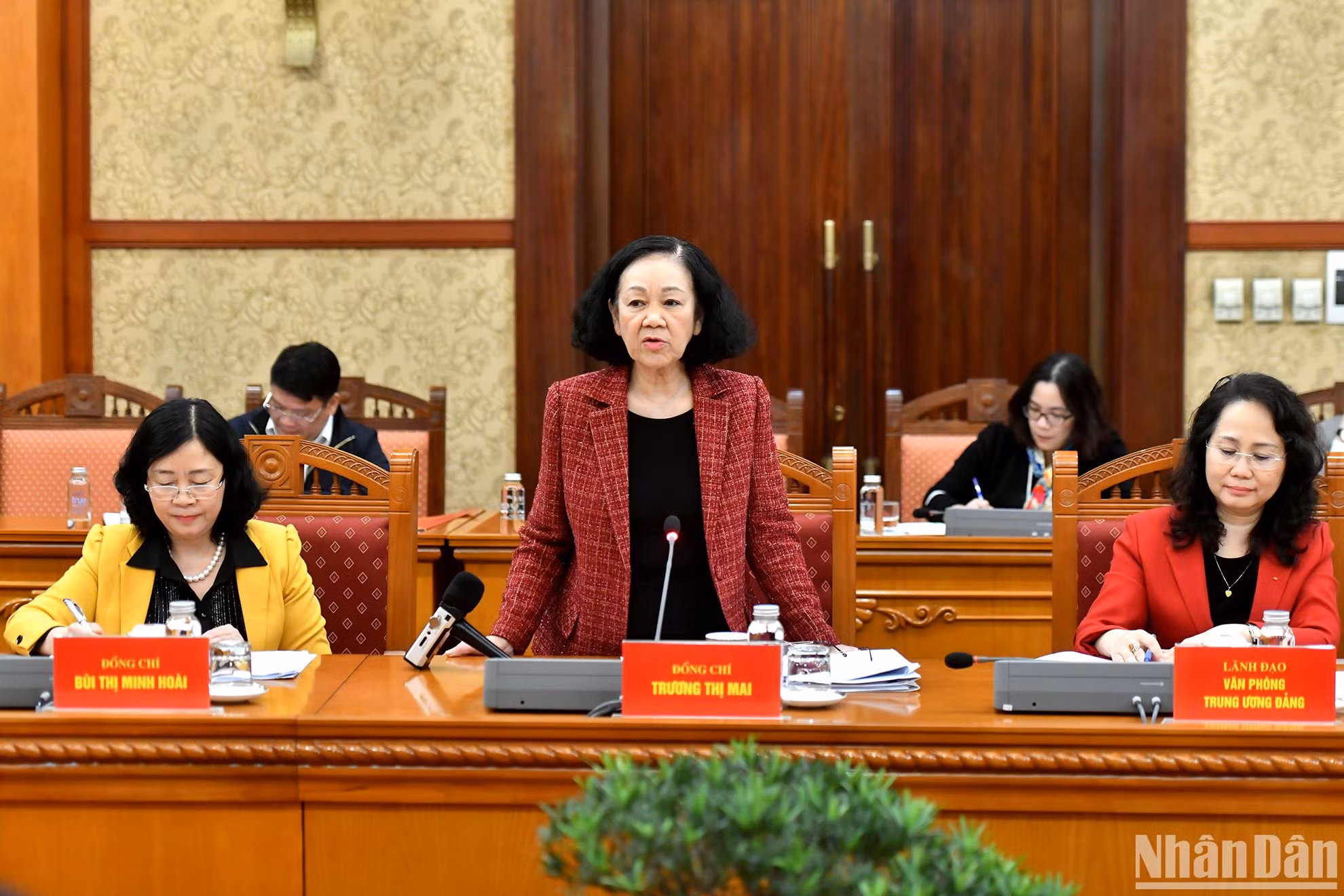 Thường trực Ban Bí thư Trương Thị Mai phát biểu chỉ đạo hội nghị.