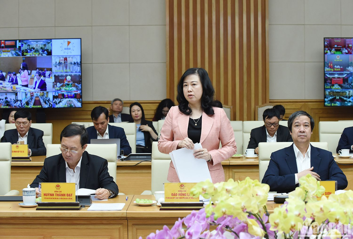 Bộ trưởng Y tế Đào Hồng Lan phát biểu.