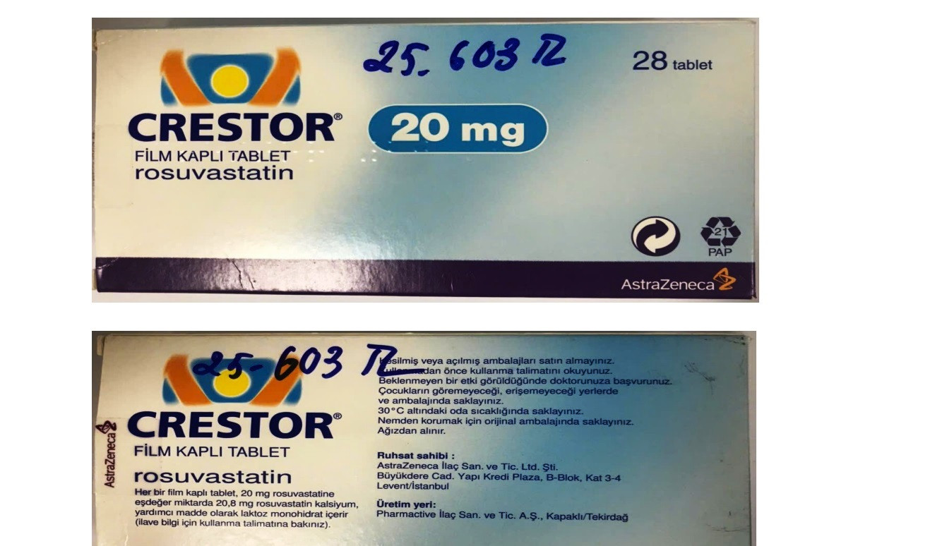 Lô thuốc Crestor 10mg (Rosuvastatin) trong loạt thuốc bị làm giả vừa được Cục Quản lý Dược công bố.