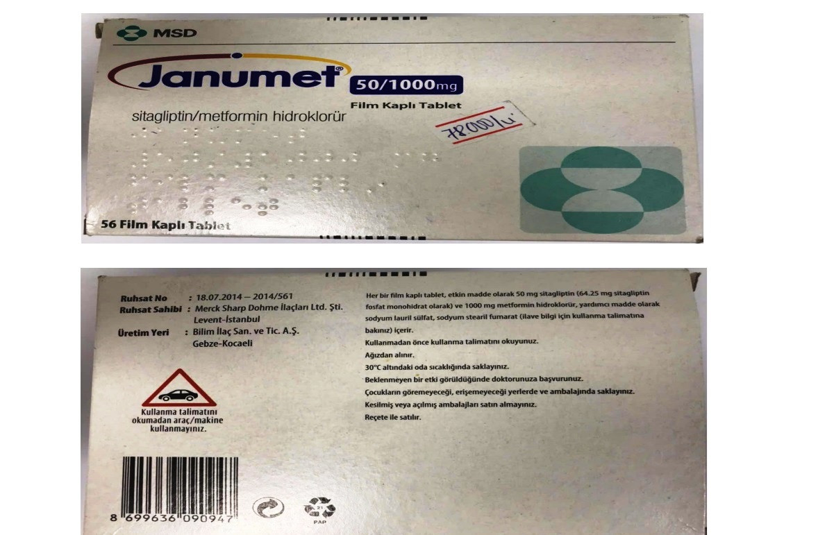 Lô thuốc Janumet 50mg trị bệnh đái tháo đường type 2 bị phát hiện làm giả.