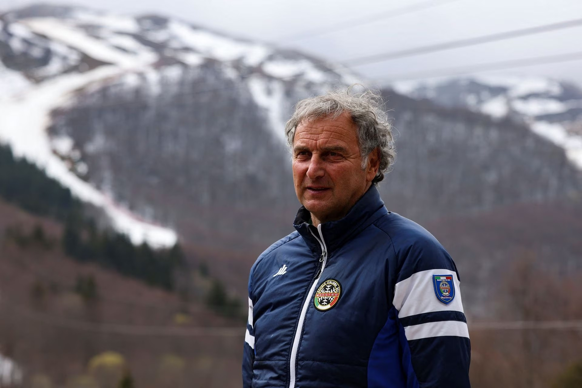 Ông Luciano Magnani, 63 tuổi, cựu huấn luyện viên trượt tuyết, Chủ tịch Hiệp hội du lịch trượt tuyết Monte Cimone. Ảnh: Reuters.