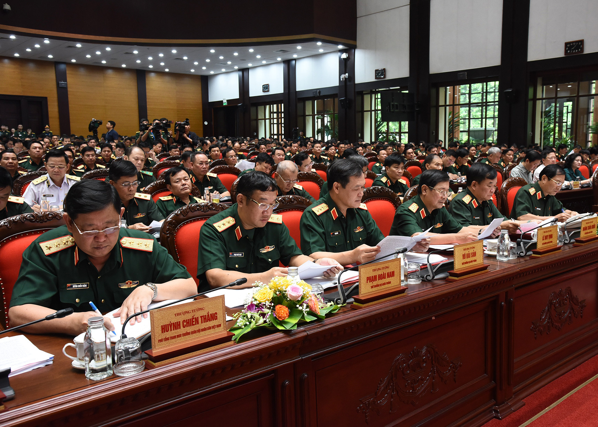 Các đại biểu tham dự Hội nghị Quân chính toàn quân 6 tháng đầu năm 2024.