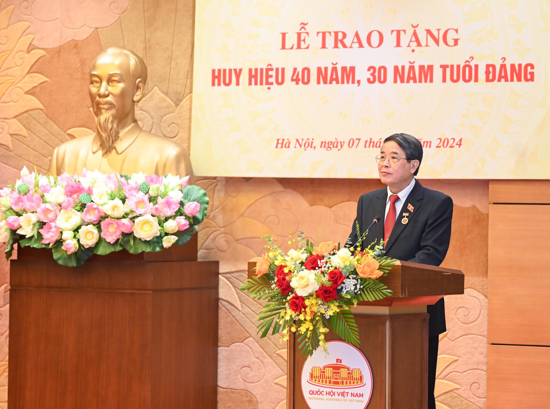 Phó Chủ tịch Quốc hội Nguyễn Đức Hải phát biểu tại buổi lễ.