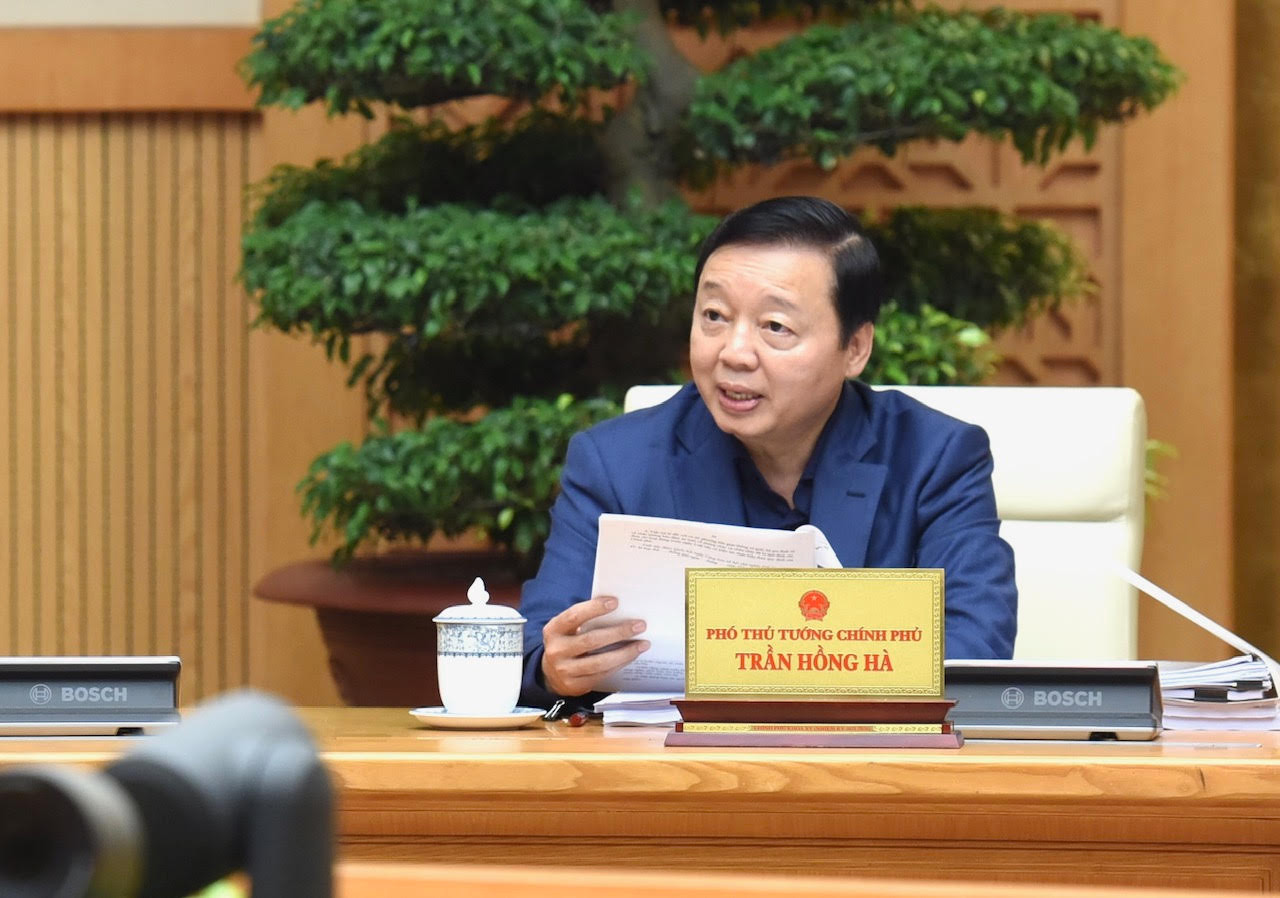 Phó Thủ tướng Trần Hồng Hà phát biểu.