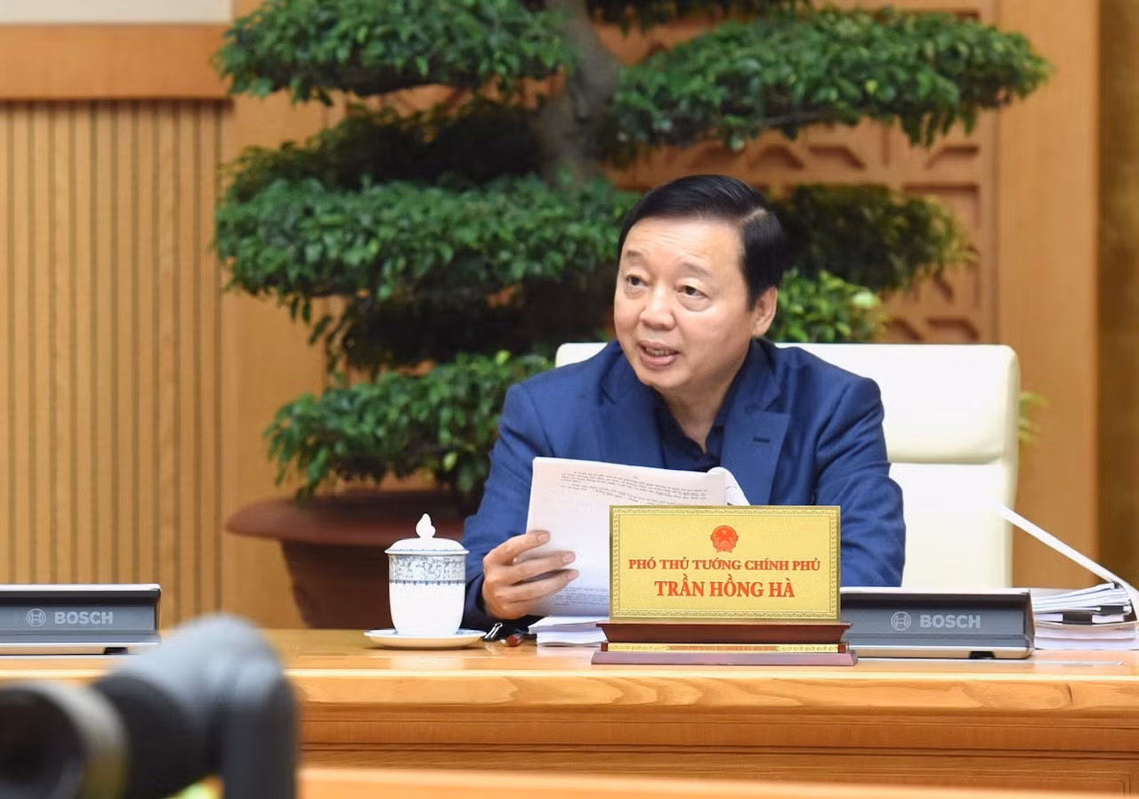 Phó Thủ tướng Trần Hồng Hà phát biểu.