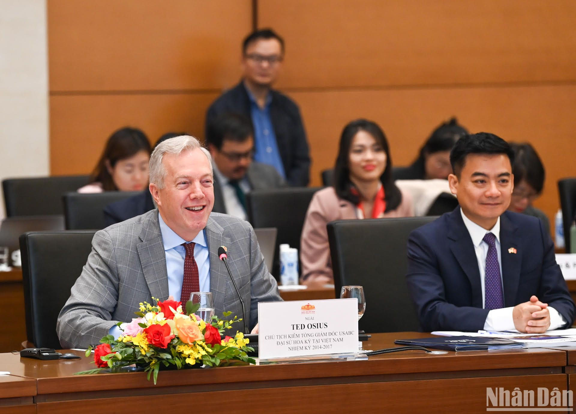 Chủ tịch kiêm Tổng Giám đốc USABC Ted Osius phát biểu tại cuộc làm việc.