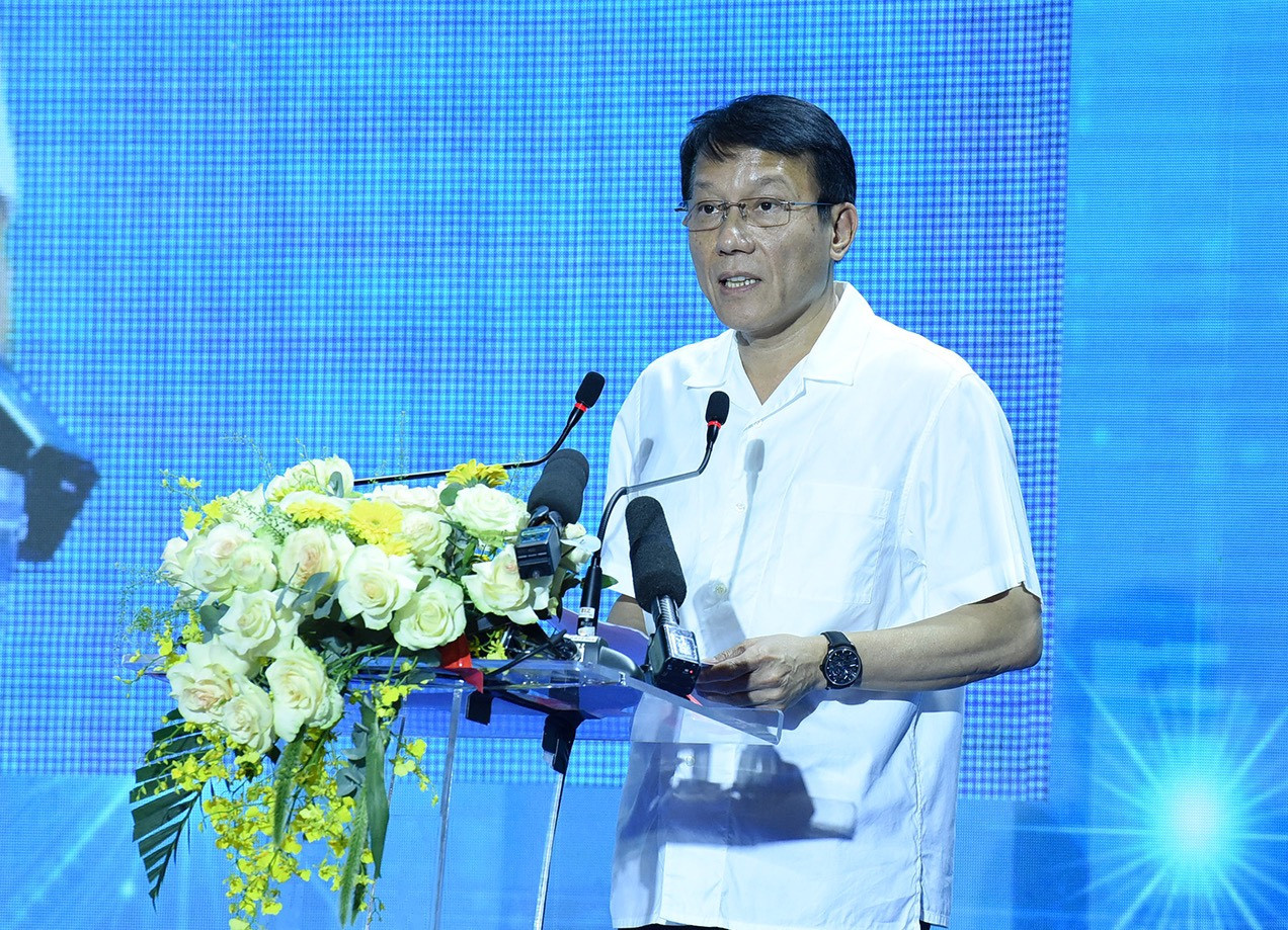 Thượng tướng Lương Tam Quang, Bộ trưởng Công an phát biểu tại Hội nghị.