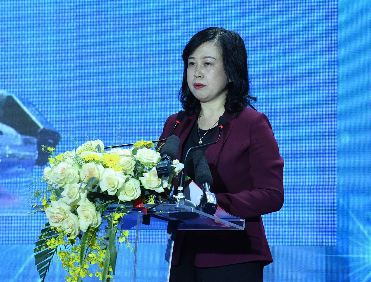 Bộ trưởng Y tế Đào Hồng Lan phát biểu tại Hội nghị.