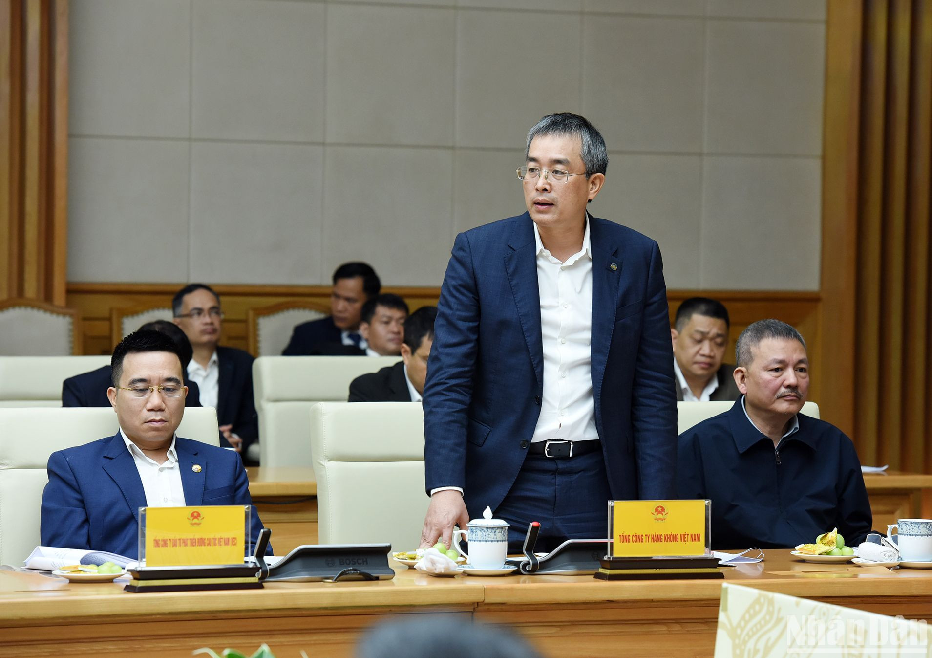 Chủ tịch Hội đồng quản trị Vietnam Airlines Đặng Ngọc Hòa phát biểu. Chủ tịch Hội đồng quản trị Vietnam Airlines Đặng Ngọc Hòa phát biểu.