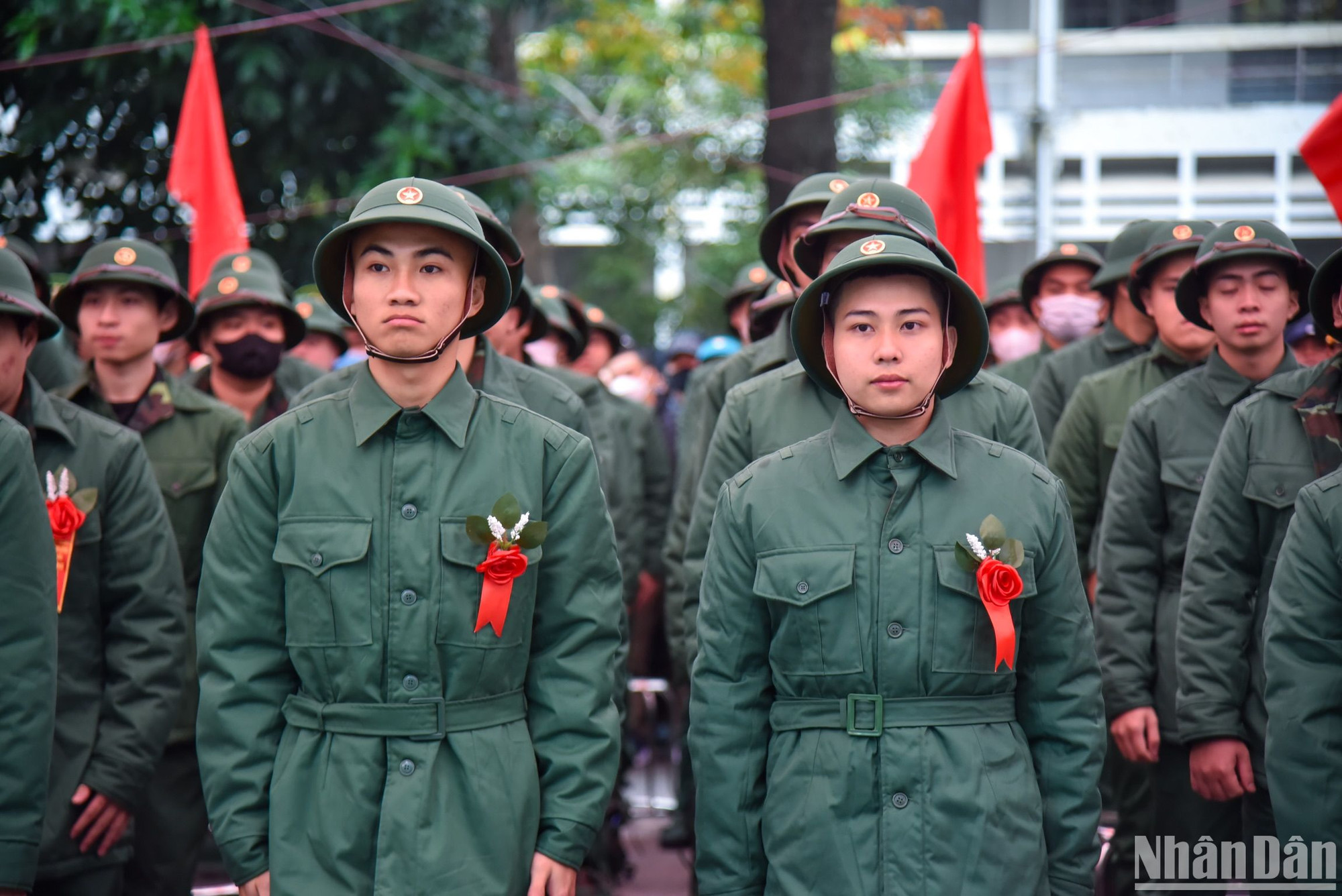 Các tân binh đều bày tỏ lòng quyết tâm, dốc hết sức để hoàn thành nghĩa vụ với Tổ quốc.
