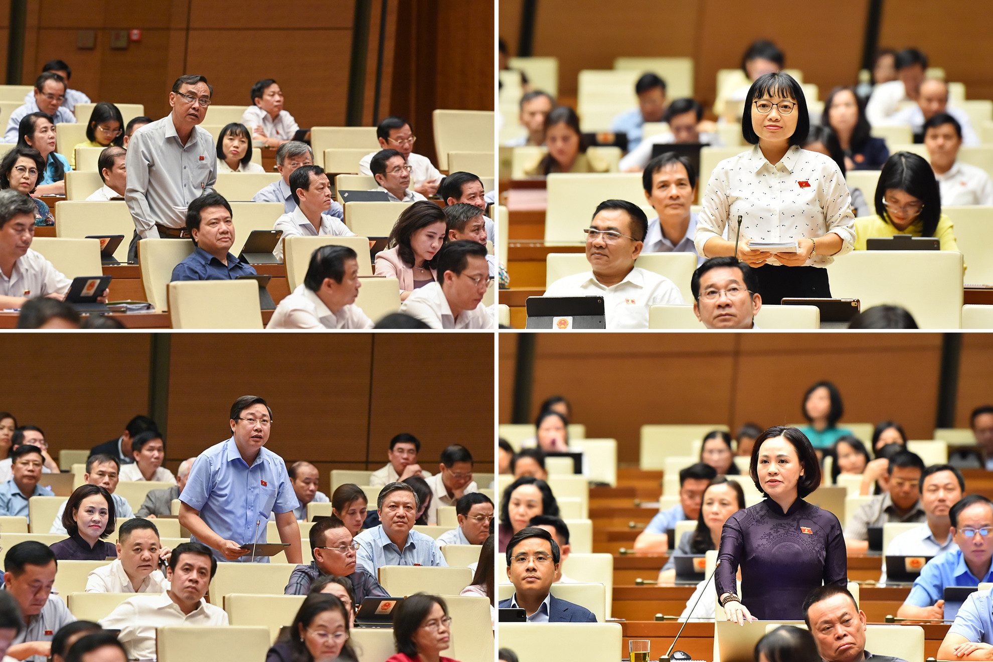 Các đại biểu Quốc hội đặt câu hỏi liên quan đến lĩnh vực công thương tới Bộ trưởng Nguyễn Hồng Diên.