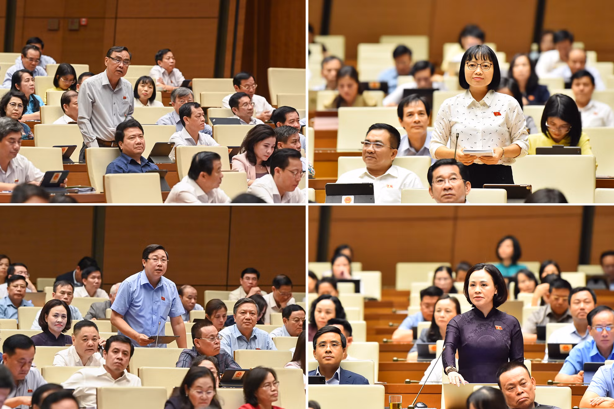 Các đại biểu Quốc hội đặt câu hỏi liên quan đến lĩnh vực công thương tới Bộ trưởng Nguyễn Hồng Diên.