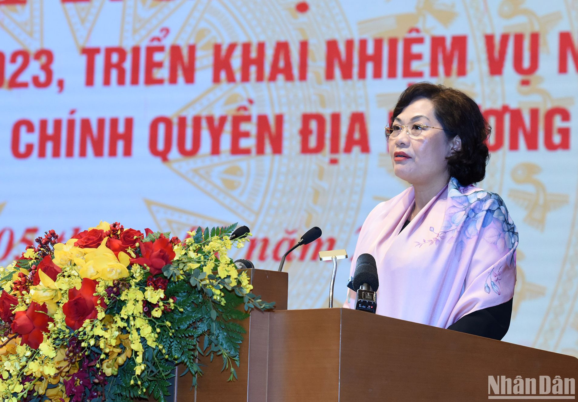 Thống đốc Ngân hàng Nhà nước Việt Nam Nguyễn Thị Hồng phát biểu tại hội nghị. Thống đốc Ngân hàng Nhà nước Việt Nam Nguyễn Thị Hồng phát biểu tại hội nghị.