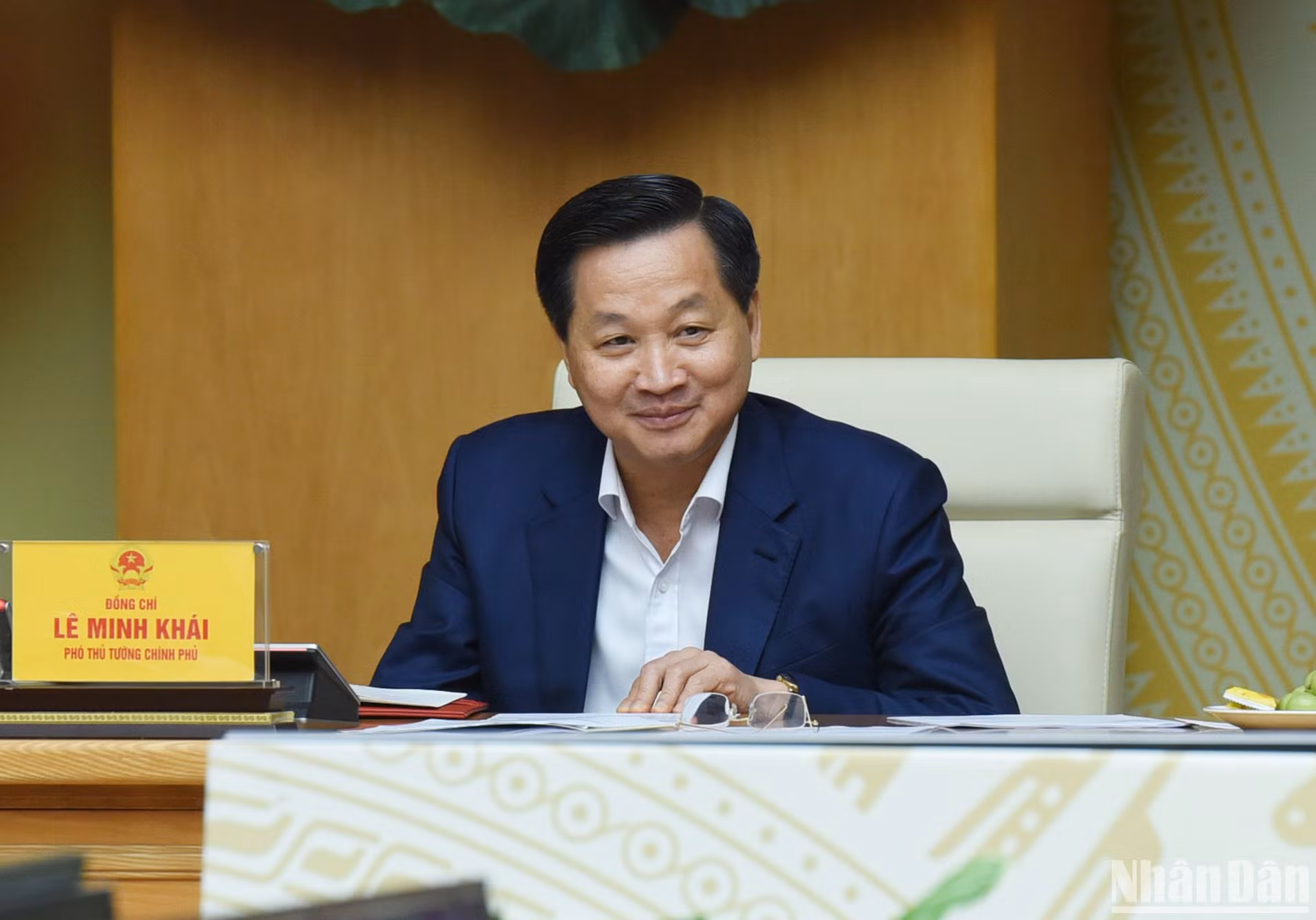 Phó Thủ tướng Lê Minh Khái phát biểu.