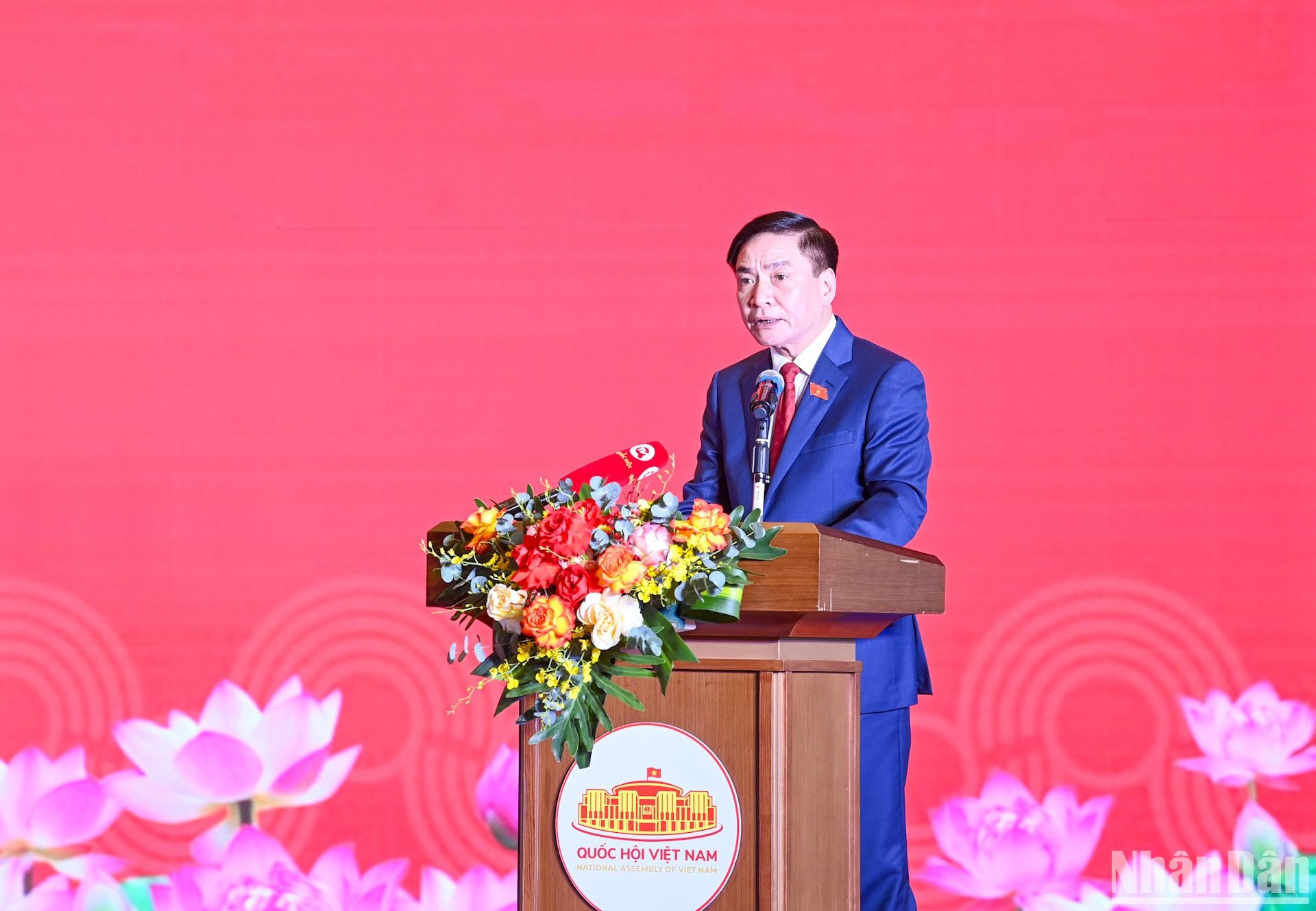 Tổng Thư ký, Chủ nhiệm Văn phòng Quốc hội Bùi Văn Cường phát biểu tại Lễ phát động.