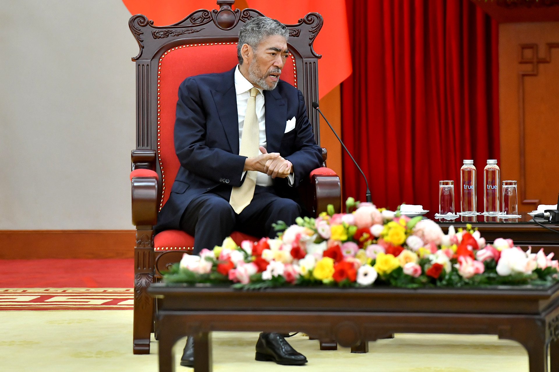 Đồng chí Miguel Mejía, Tổng Bí thư Đảng Phong trào Cánh tả Thống nhất, Bộ trưởng Chính sách Hội nhập khu vực Cộng hòa Dominica tại buổi tiếp.