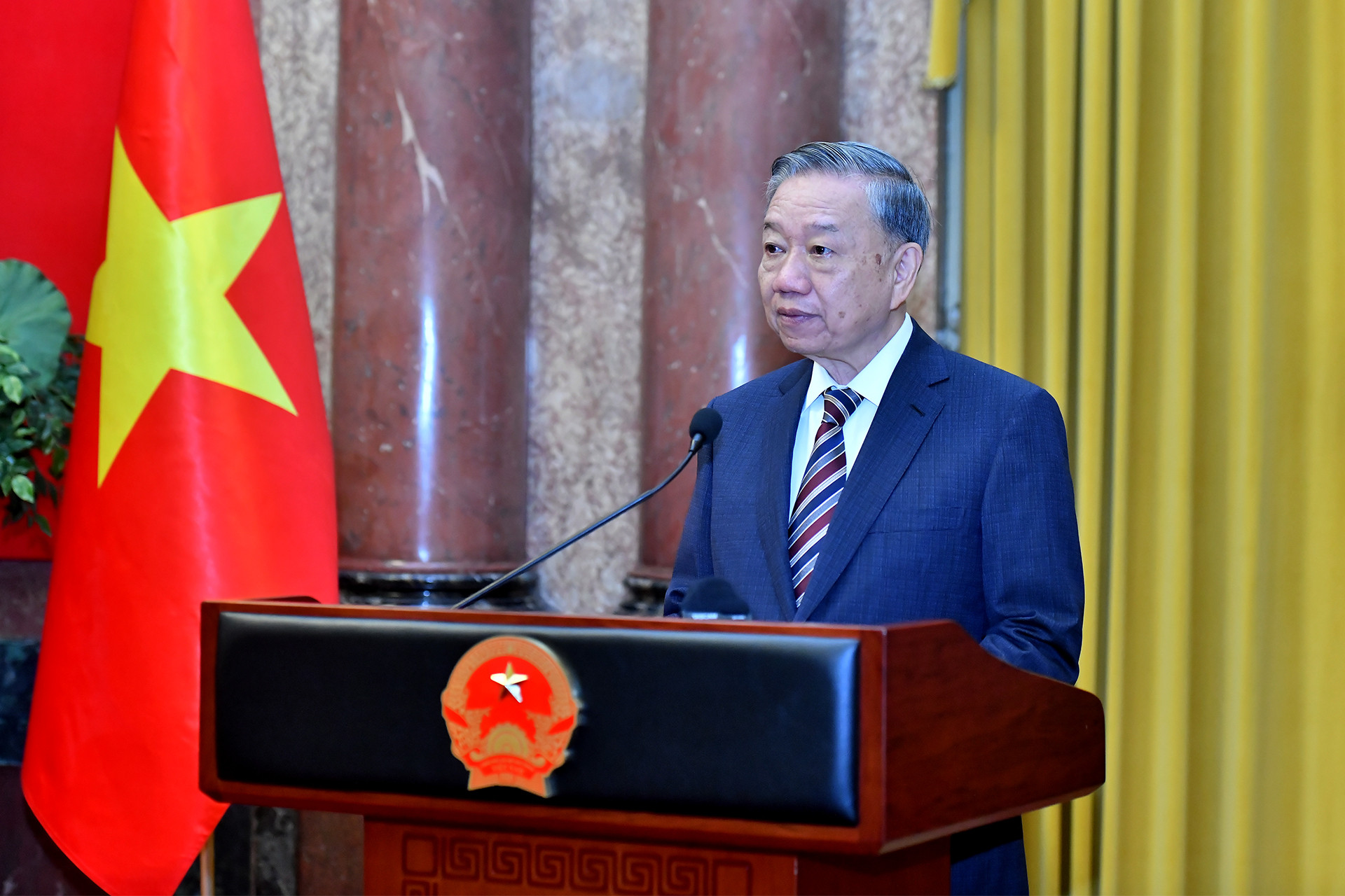 Tổng Bí thư, Chủ tịch nước Tô Lâm phát biểu giao nhiệm vụ.