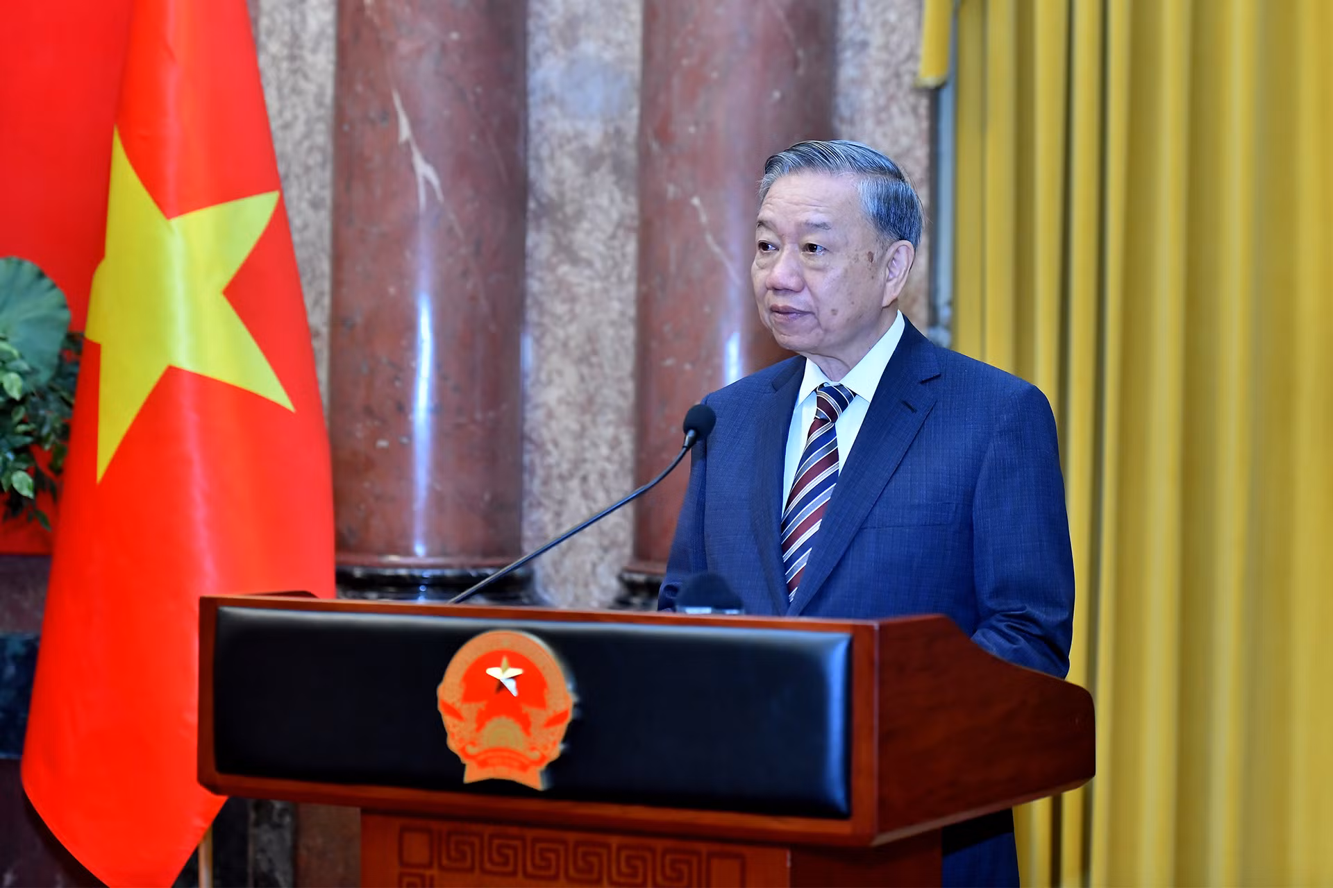 Tổng Bí thư, Chủ tịch nước Tô Lâm phát biểu giao nhiệm vụ.