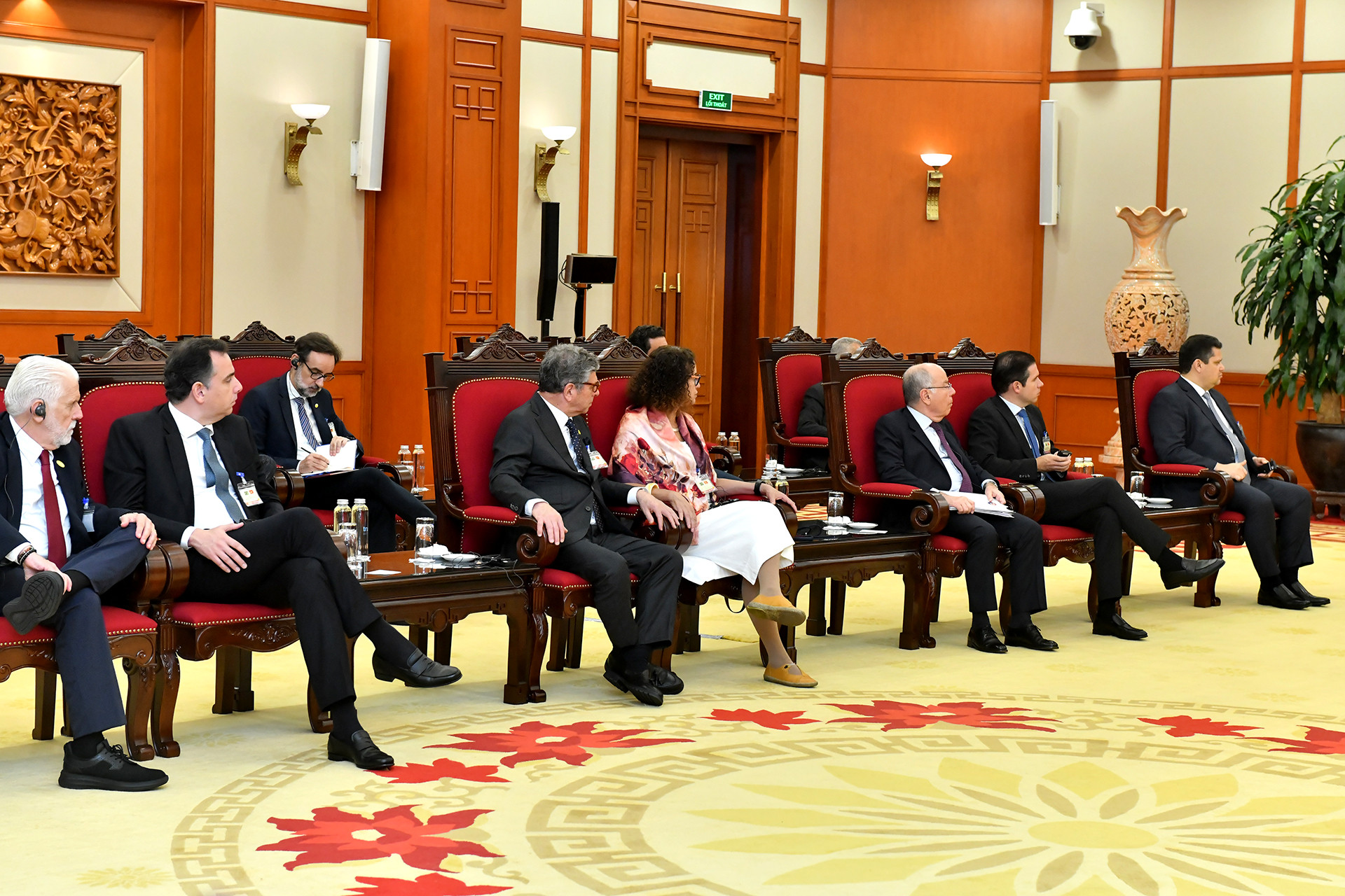 Các đại biểu Cộng hòa Liên bang Brazil tham dự buổi tiếp.