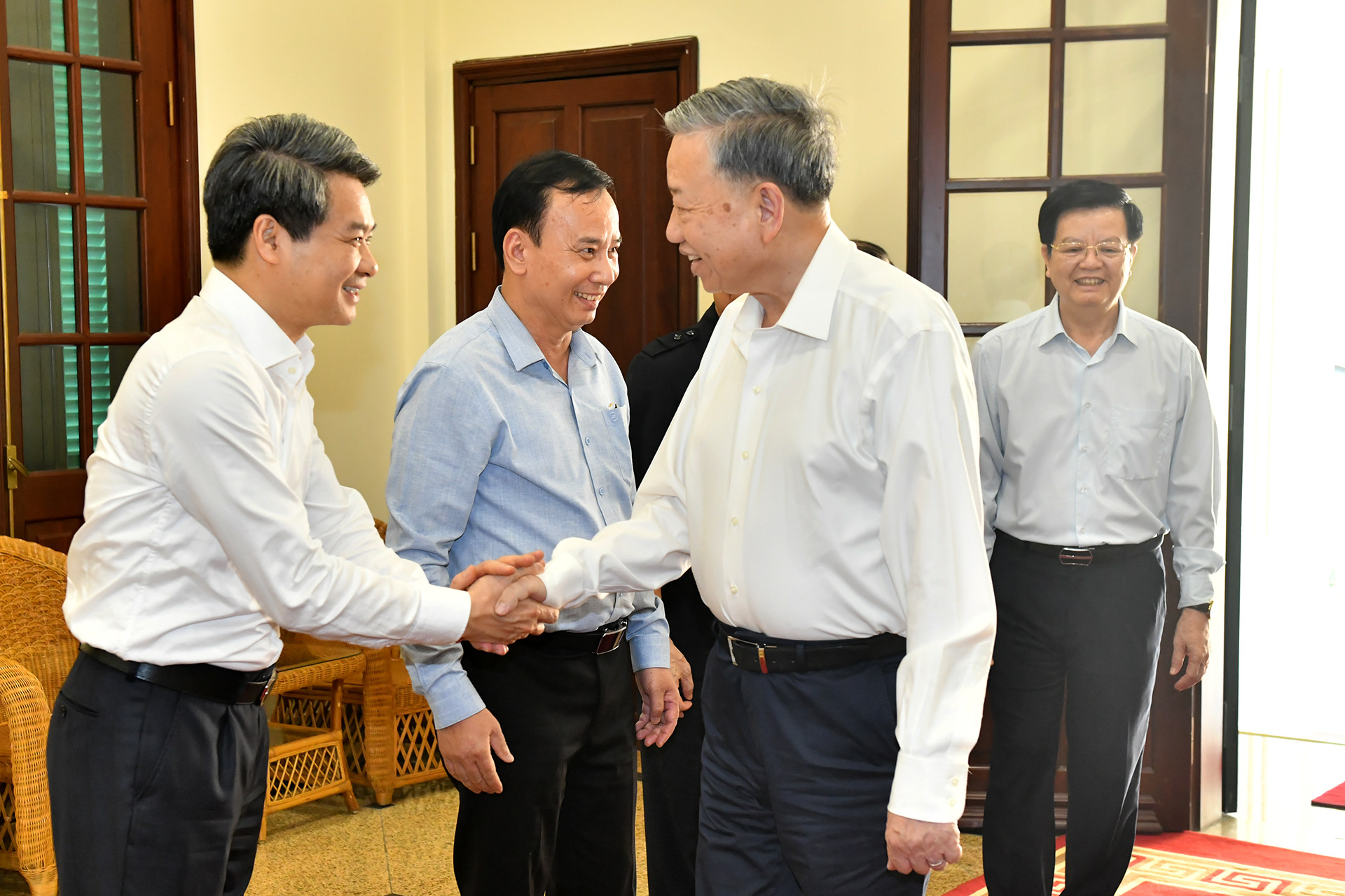 Tổng Bí thư Tô Lâm với các đồng chí lãnh đạo Ban Dân vận Trung ương.