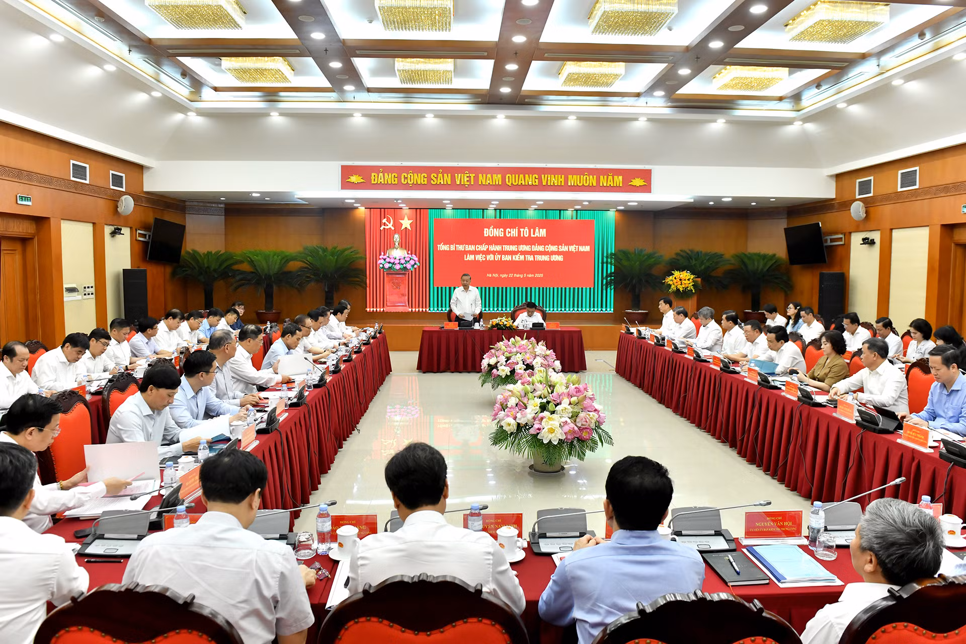 Tổng Bí thư Tô Lâm phát biểu tại buổi làm việc với Ủy ban Kiểm tra Trung ương.