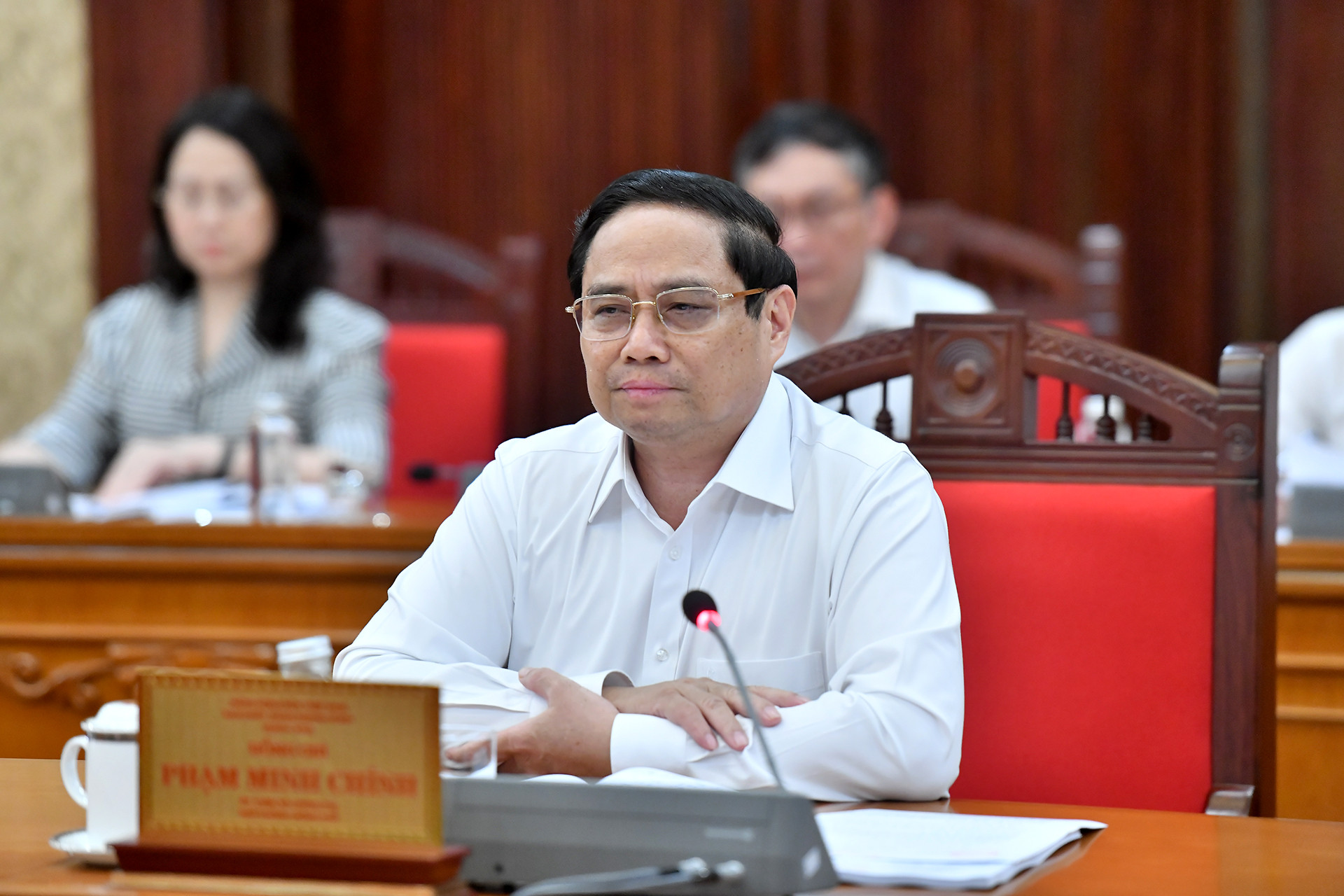 Thủ tướng Phạm Minh Chính phát biểu tại cuộc họp.